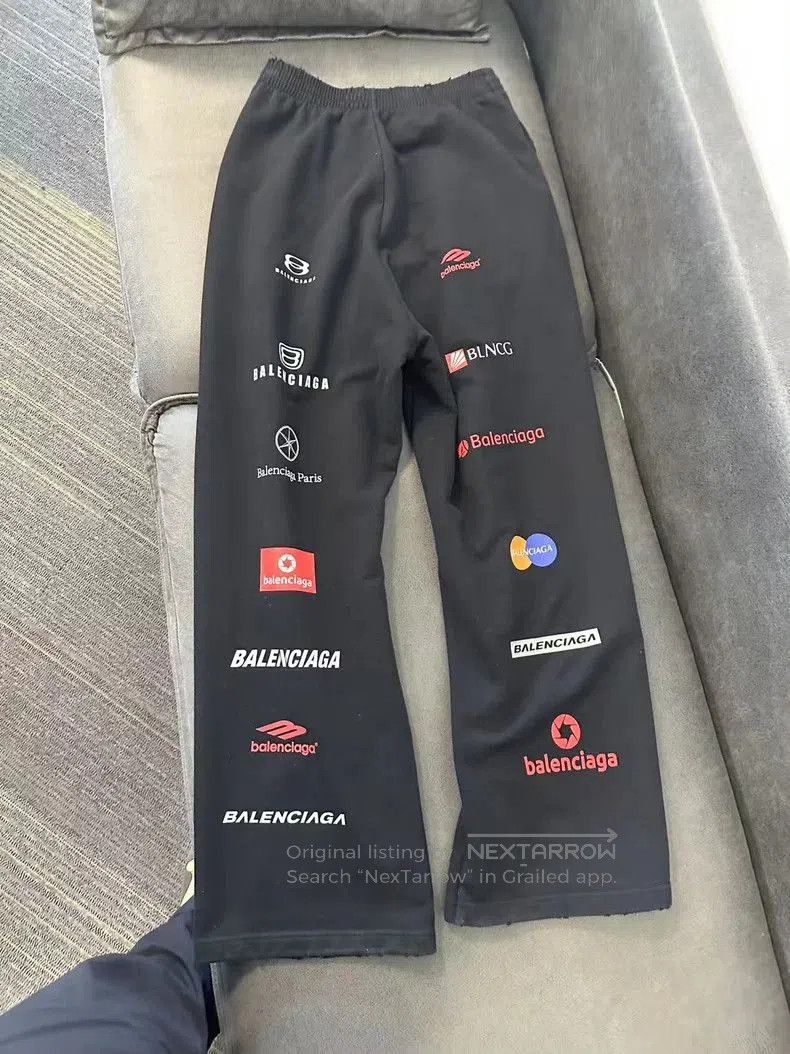 Balenciaga Balenciaga FW23 Logo Print Casual Pants. Size US 26 / EU 42 - 2 Thumbnail