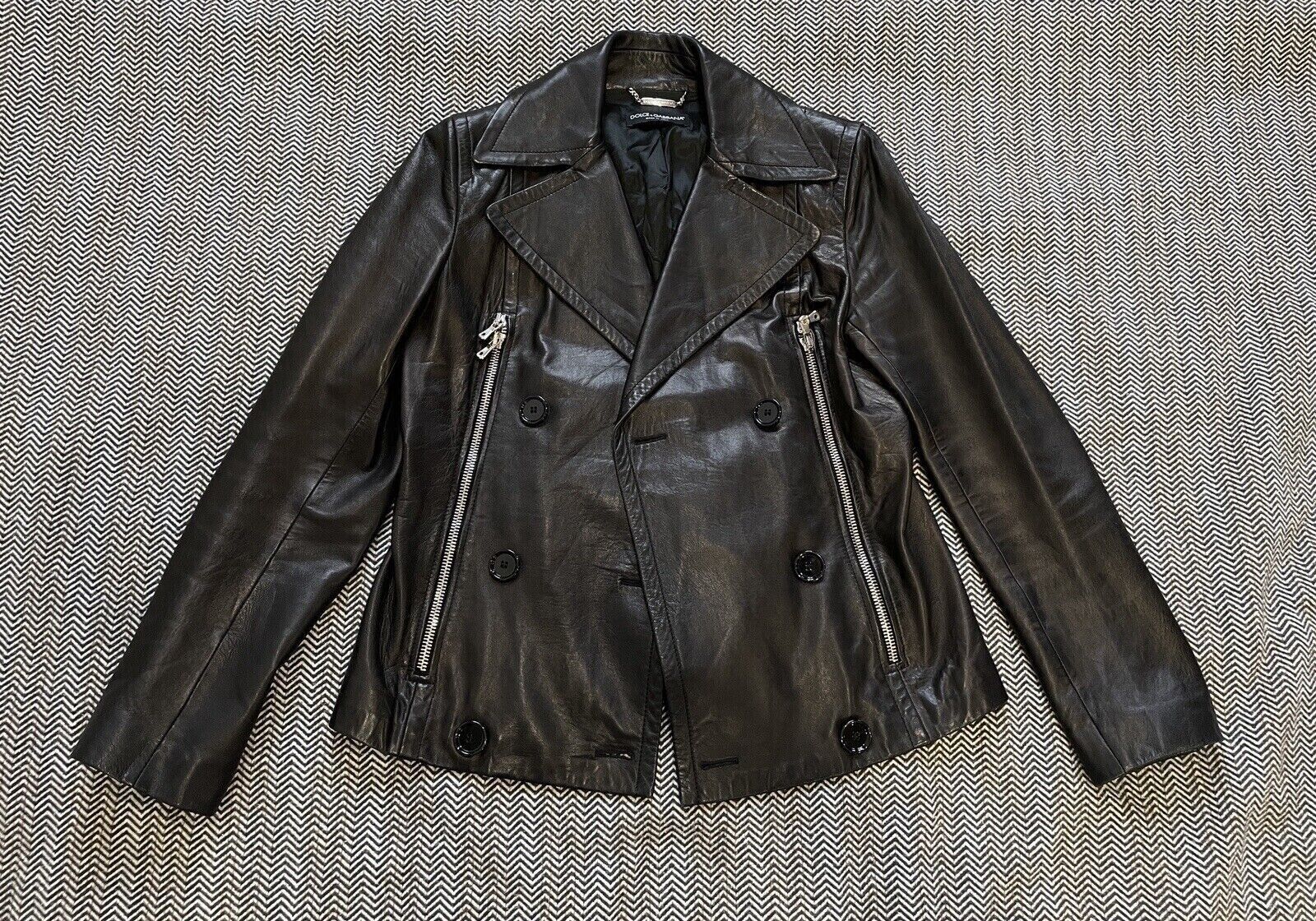 Dolce & Gabbana Dolce & Gabbana Real Leather Biker Jacket Size L / US 10 / IT 46 - 7 Thumbnail