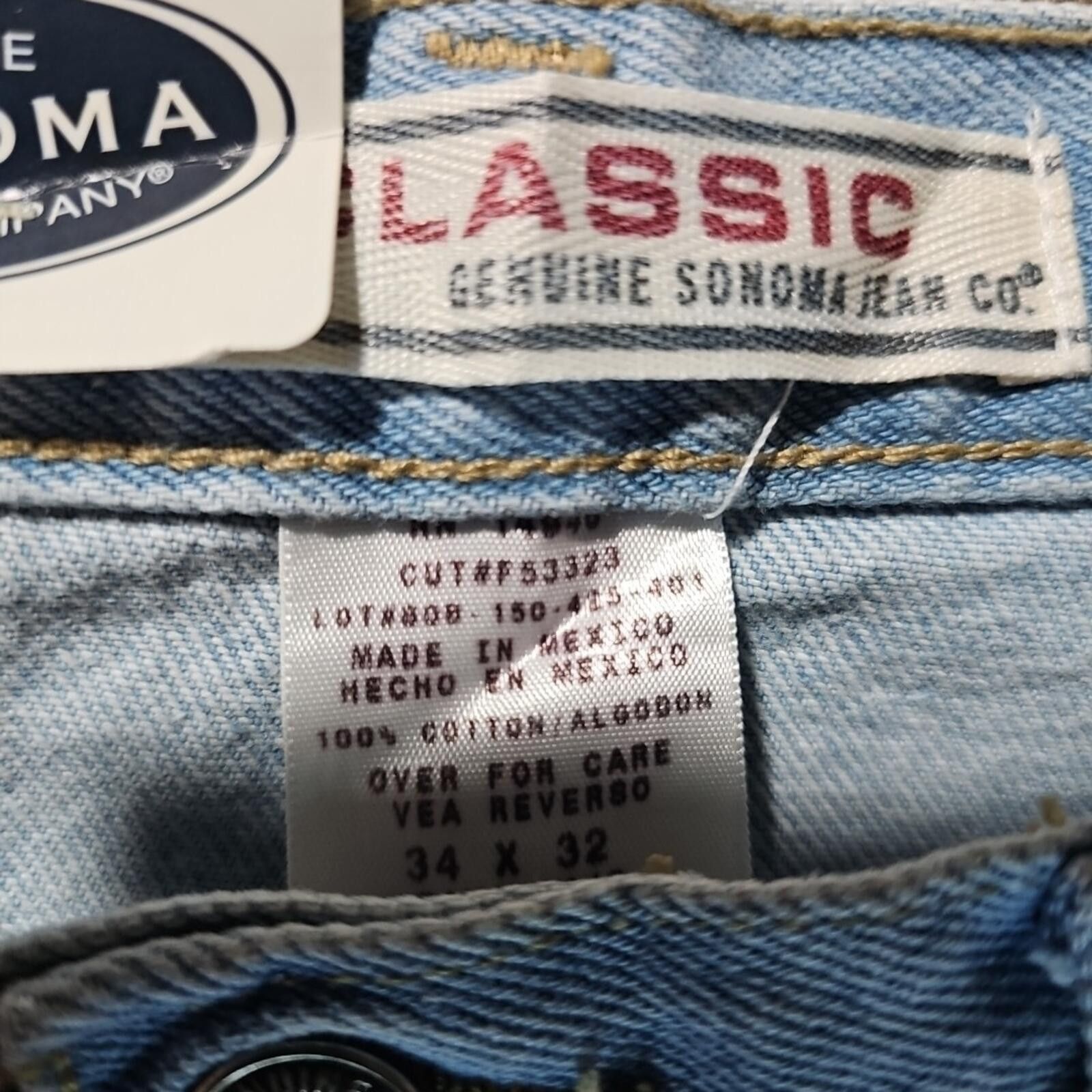 Sonoma VINTAGE Sonoma Jeans 34x32 Deadstock Classic Fit Y2K NWT Size US 34 / EU 50 - 3 Thumbnail