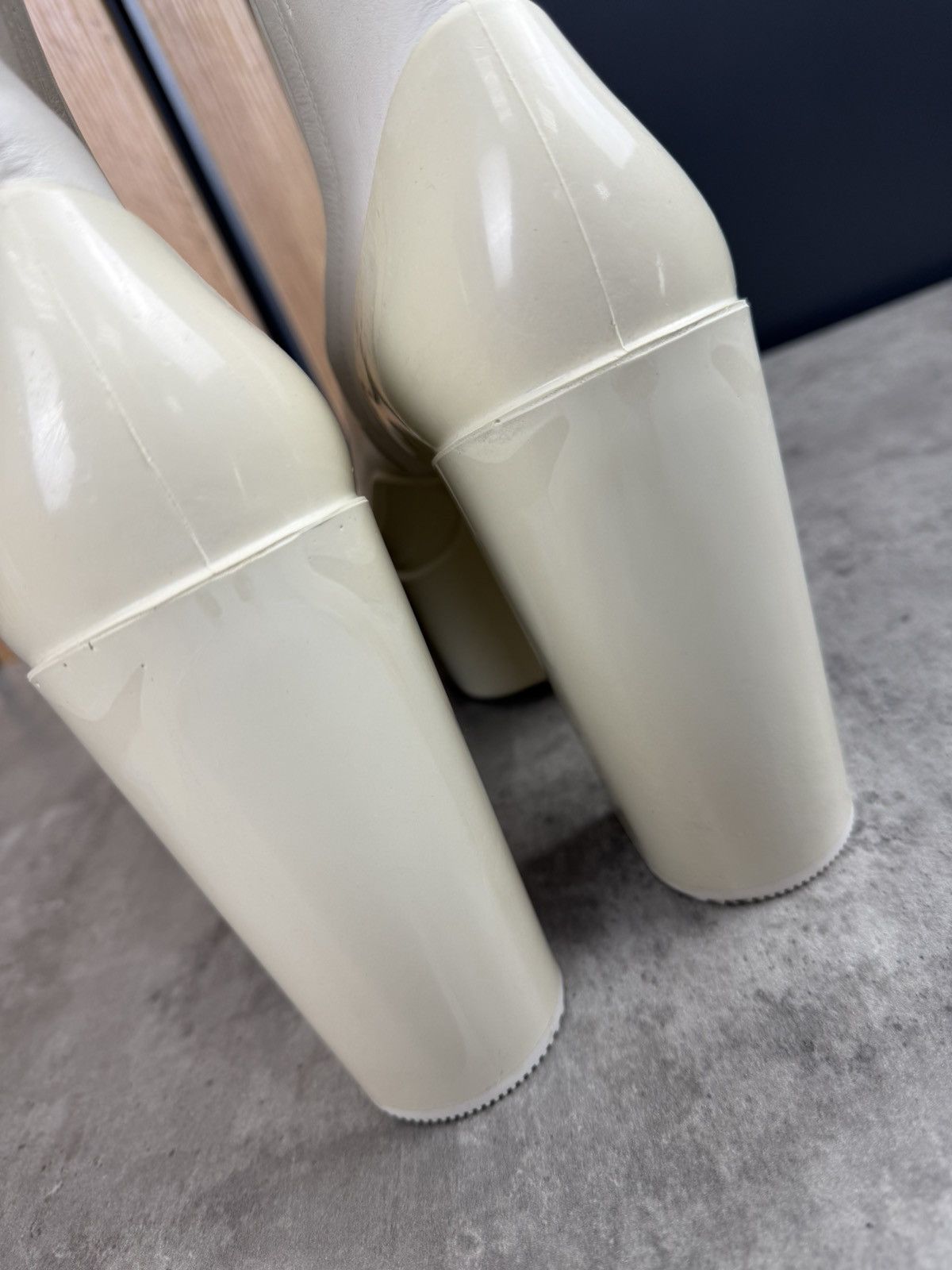 Peter Do at.kollektive x Peter Do Leather Platform Ankle Boots White Size US 10 / IT 40 - 5 Thumbnail