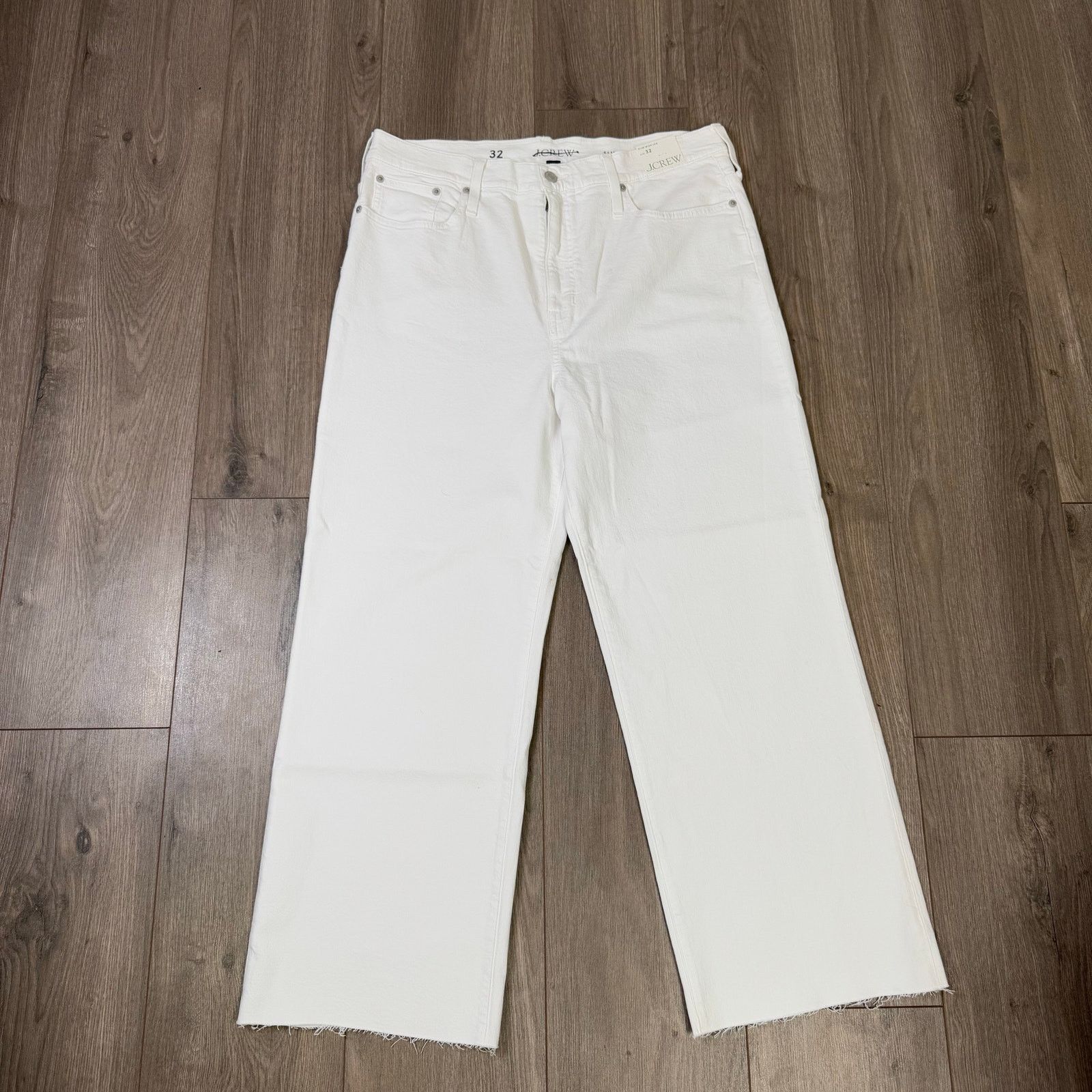 J.Crew J Crew Slim Wide Leg Cut Hem Denim Jeans US Women's 32 Plus Size 32" / US 10 / IT 46 - 1 Thumbnail