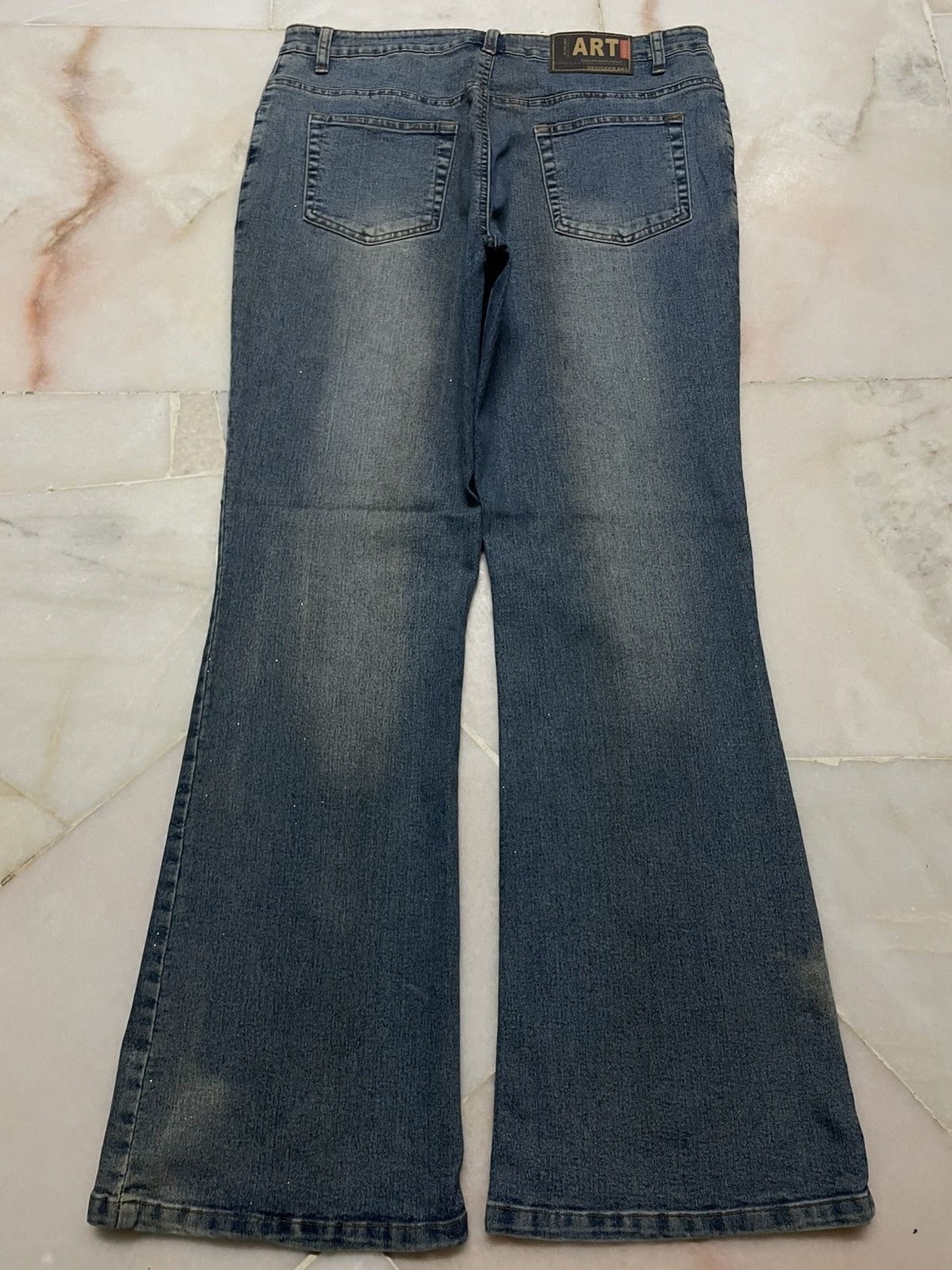 Japanese Brand 💥Rare💥Vintage Japanese Flora Art Embroidery Bootcut Jean Size 32" / US 10 / IT 46 - 9 Thumbnail