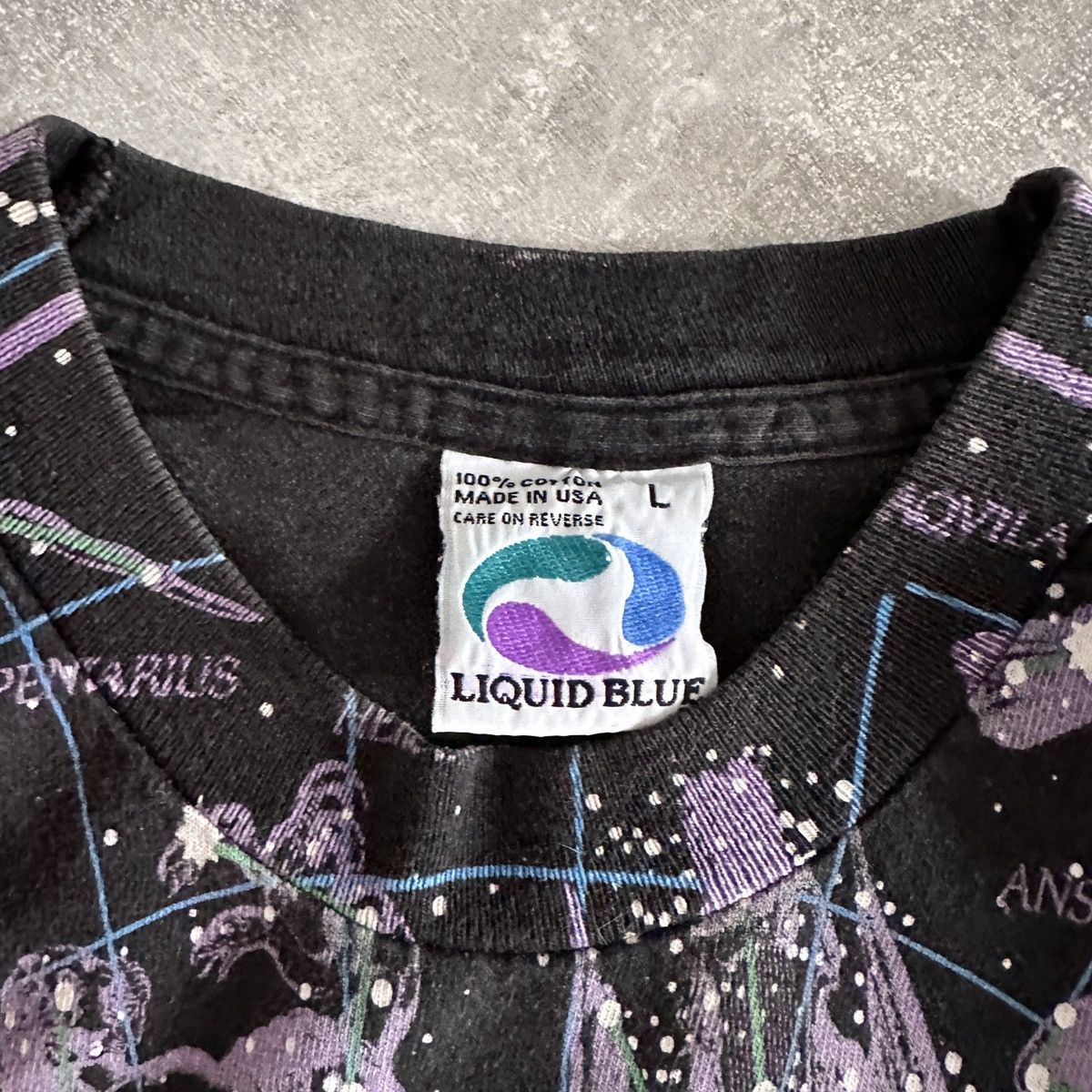 Arts & Science Vintage 90s Liquid Blue Hemisphere Boreal ‘93 AOP tee cosmos Size US L / EU 52-54 / 3 - 8 Thumbnail