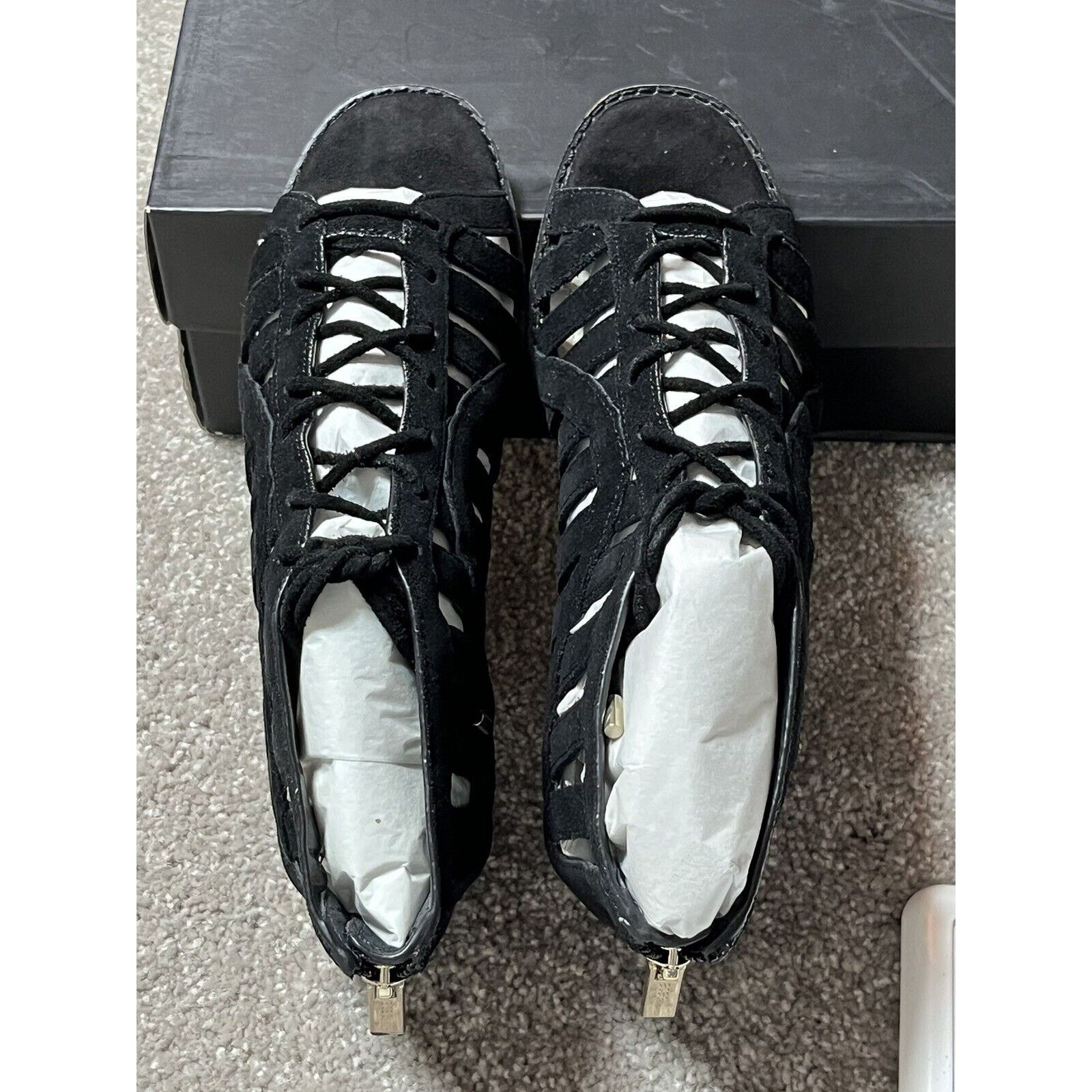 Other BCBGeneration Lace-Up Suede Wedge Sandal 5.5 Black BG-Madeya Size US 5.5 / IT 35.5 - 5 Thumbnail