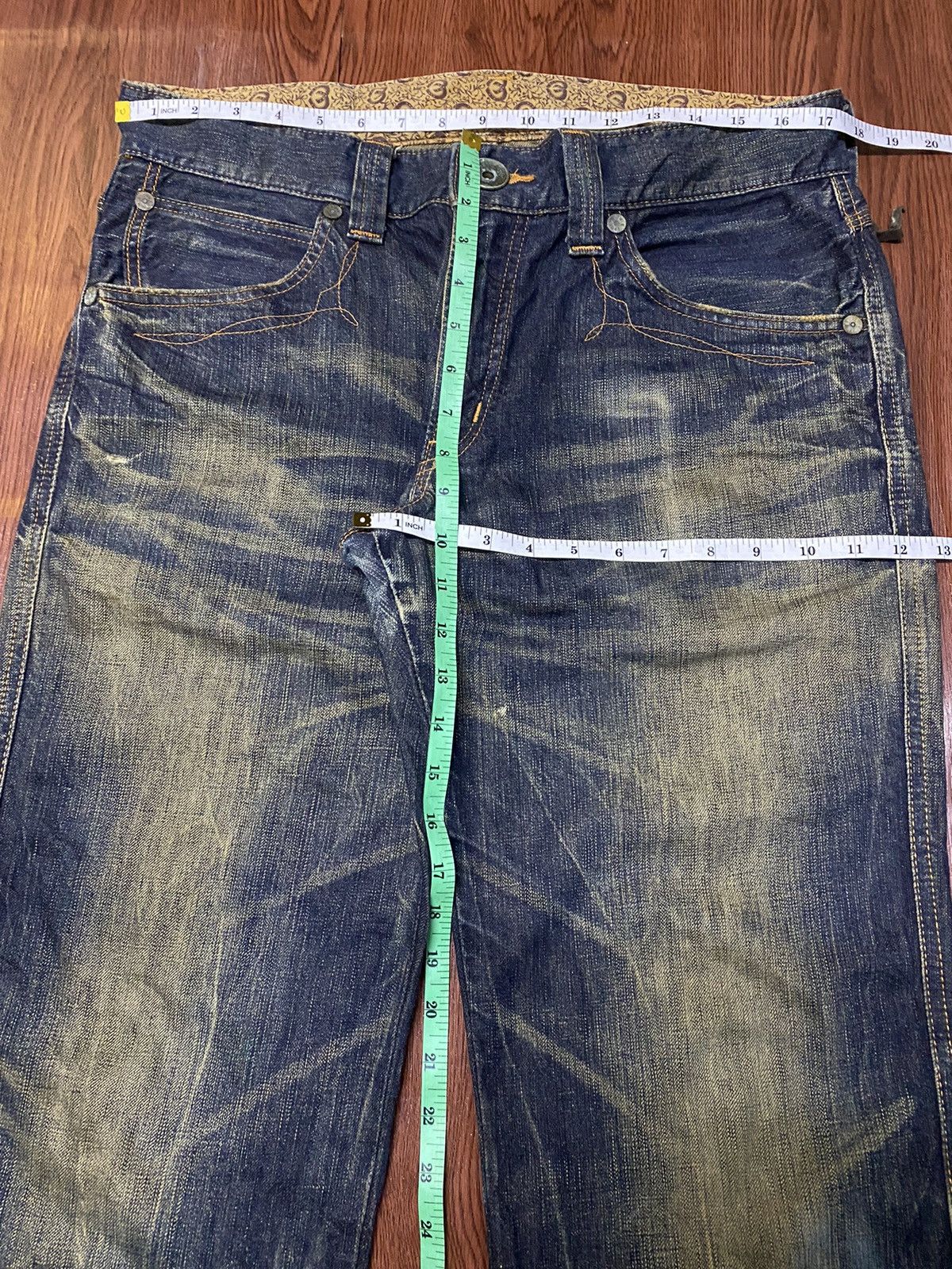 Edwin Vintage Edwin 503 Blue Trip Mud Wash Baggy Style Denim Size US 35 - 14 Thumbnail