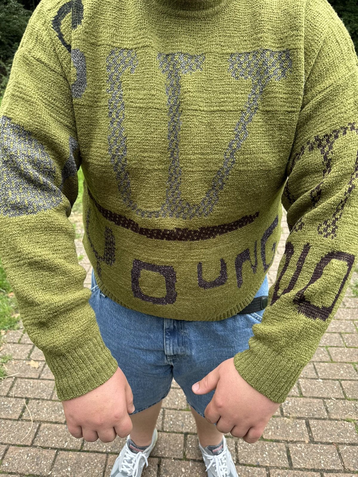 Hugo Boss Hugo Boss Green Knit Sweater “Young” Graphic – Olive Green Size US L / EU 52-54 / 3 - 11 Thumbnail