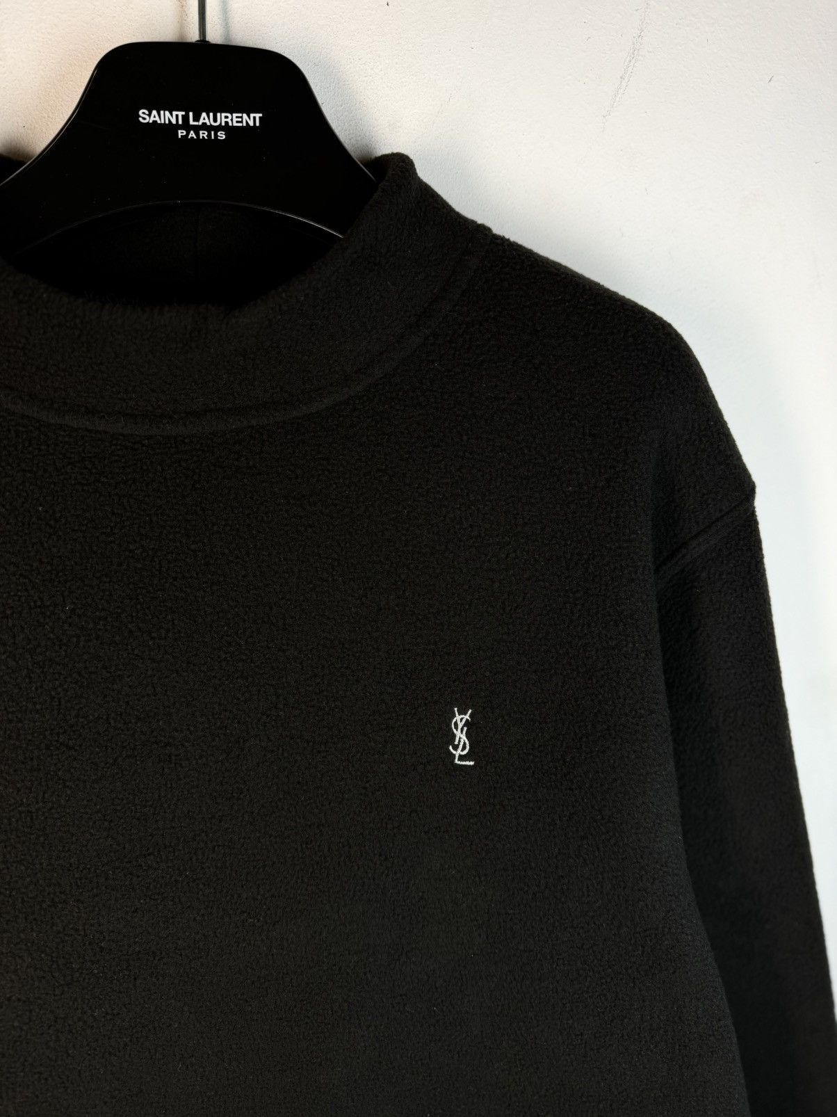 Yves Saint Laurent Fleece YSL Sweatshirt Black Turtleneck Soft Vintage Sweater Size US M / EU 48-50 / 2 - 19 Thumbnail