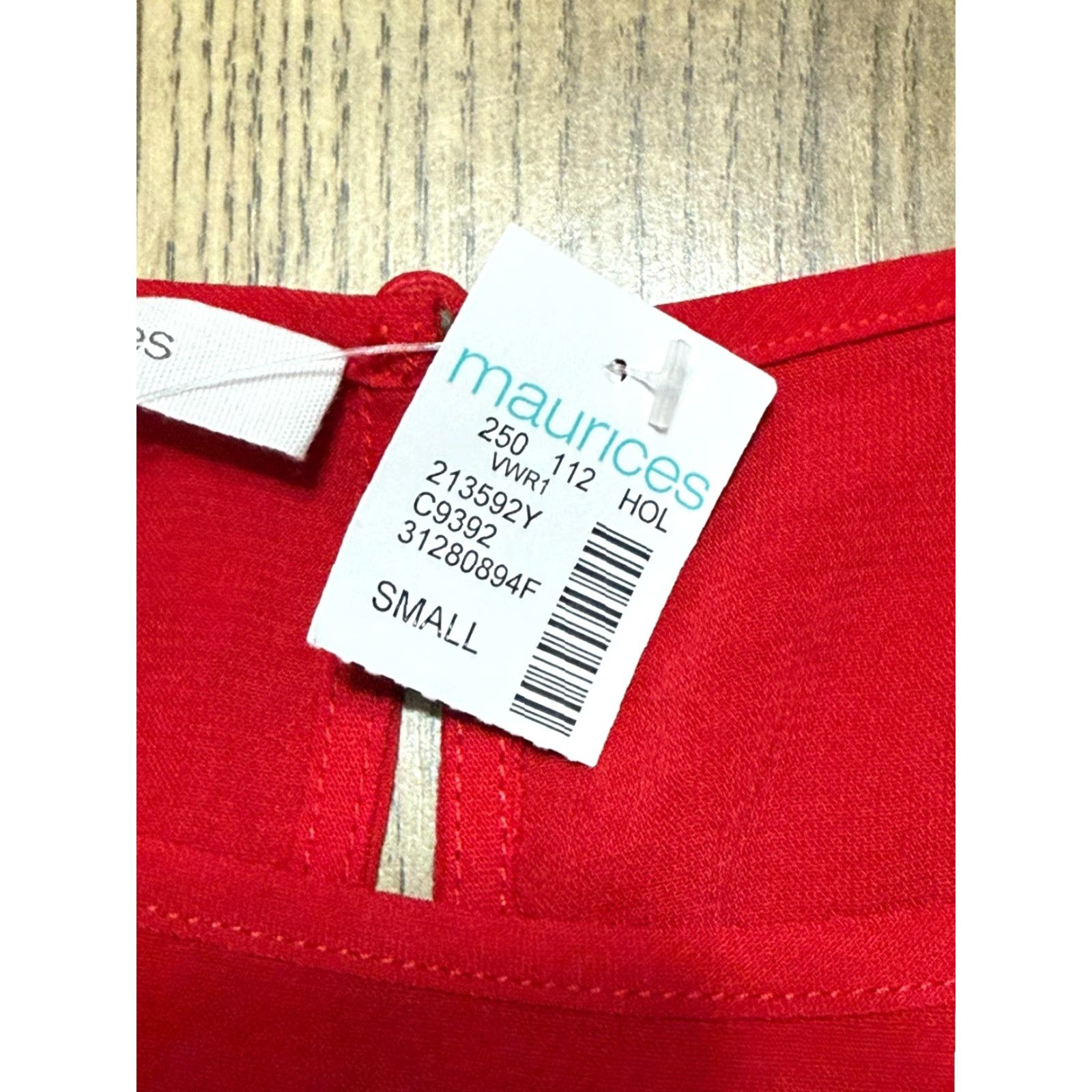 Vintage Maurices Blouse Women's Size Small Red Long Sleeve NWT Shirt Regular Womens Size S / US 4 / IT 40 - 6 Thumbnail