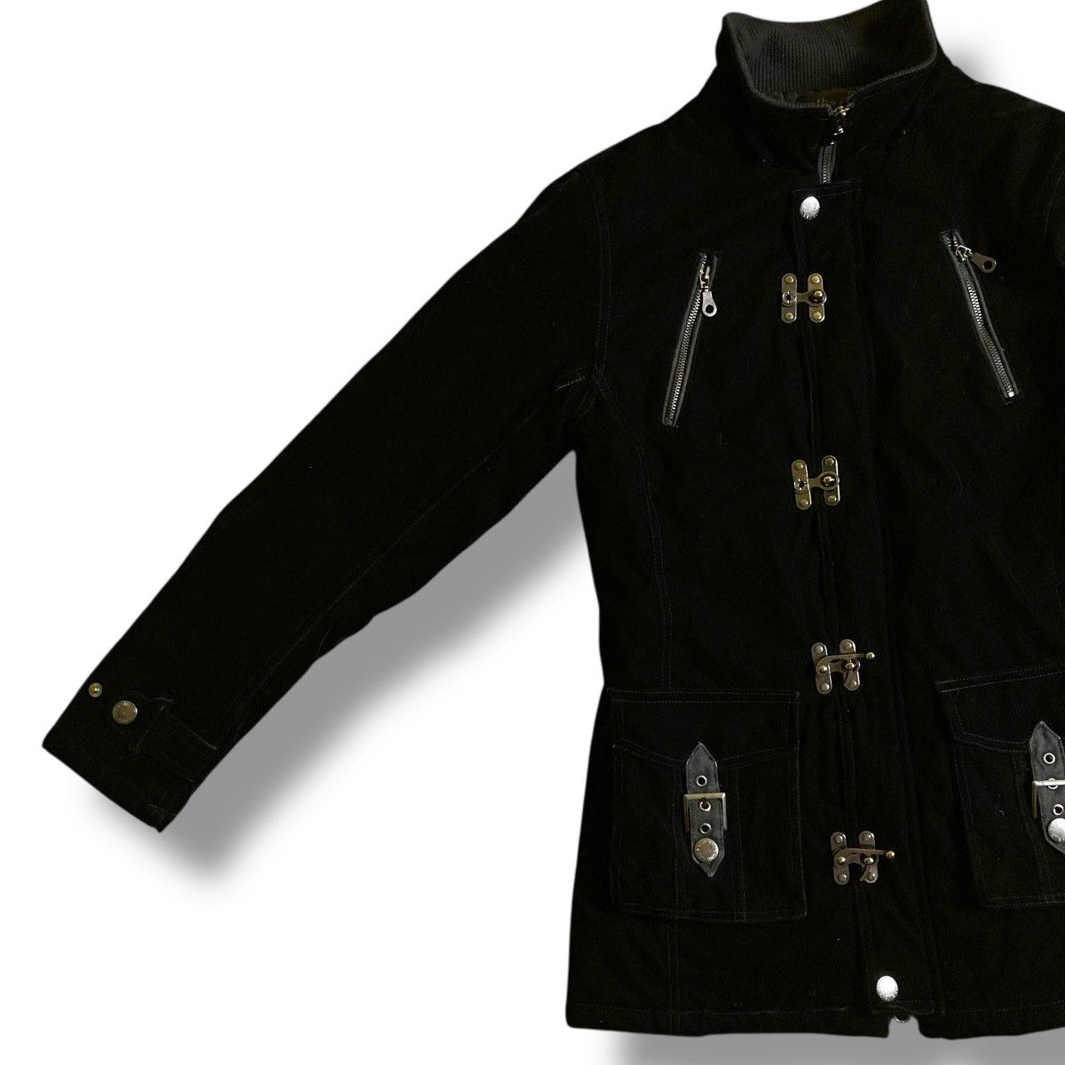 If Six Was Nine 🇯🇵 IN THE ATTIC METAL BUCKLE BONDAGE PUNK VELVET JACKET Size US M / EU 48-50 / 2 - 5 Thumbnail