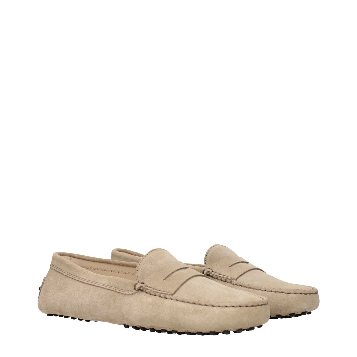 Tod's ob1o1e1224 Suede Loafers in Beige Size US 10 / IT 40 - 2 Thumbnail