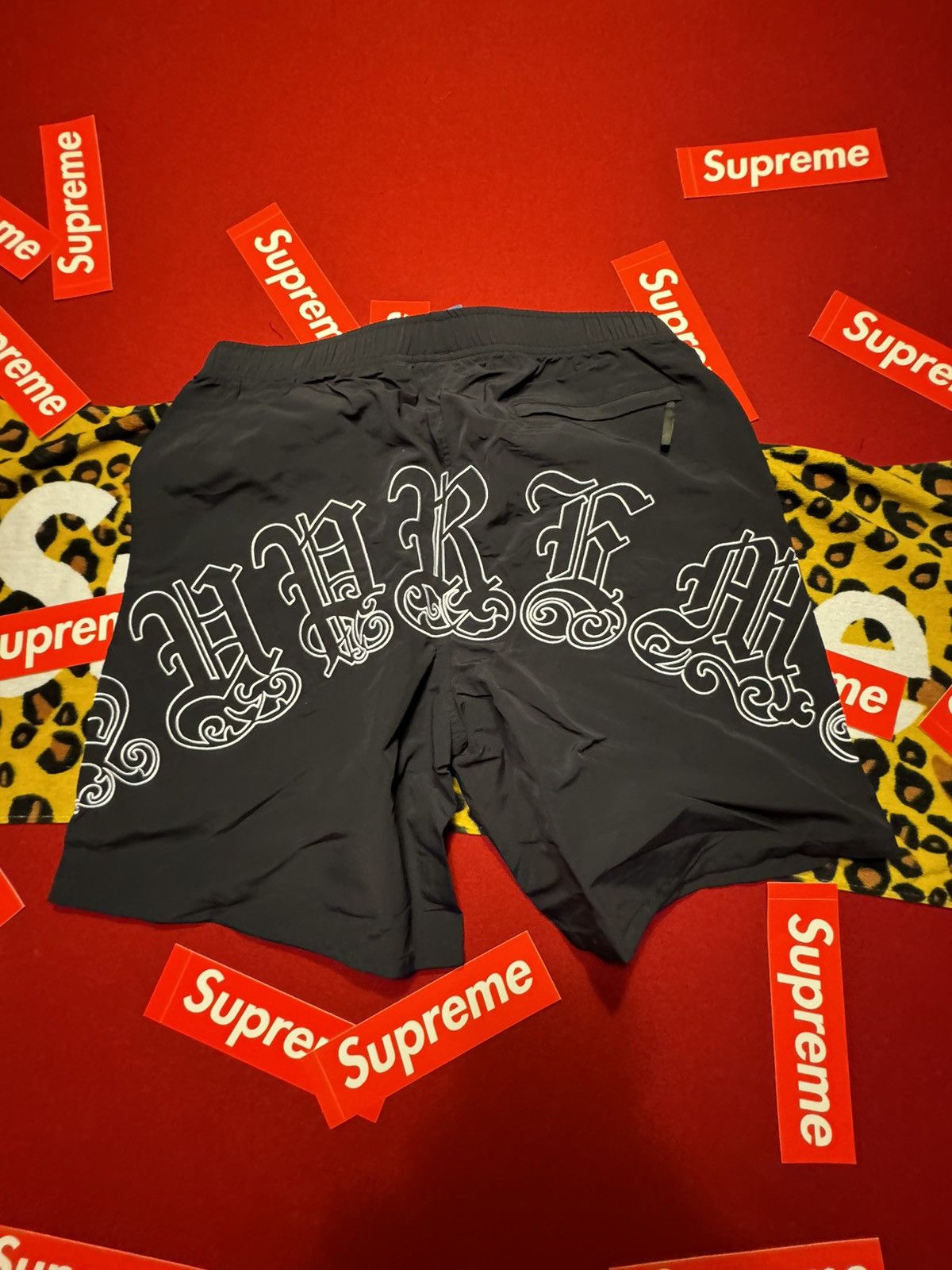 Supreme Supreme Old English Nylon Shorts | Grailed
