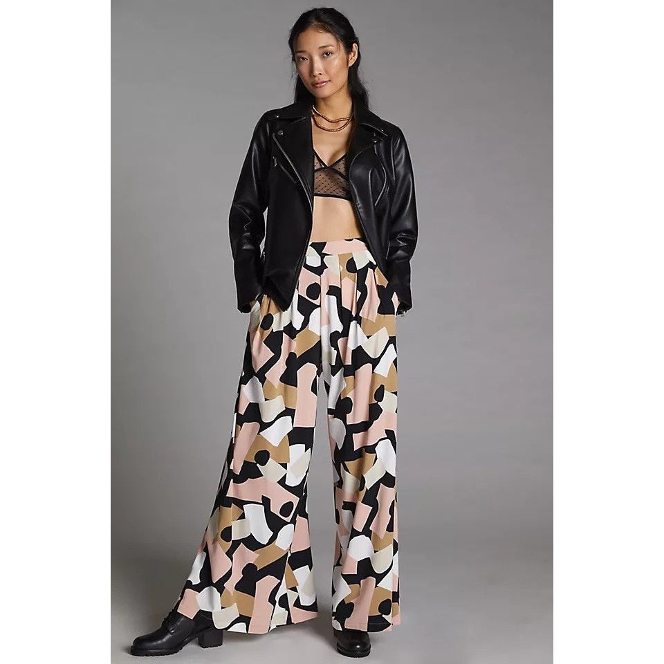 Corey Lynn Calter COREY LYNN CALTER Abstract Wide-Leg Pants Womens Small Size 27" / US 4 / IT 40 - 10 Thumbnail