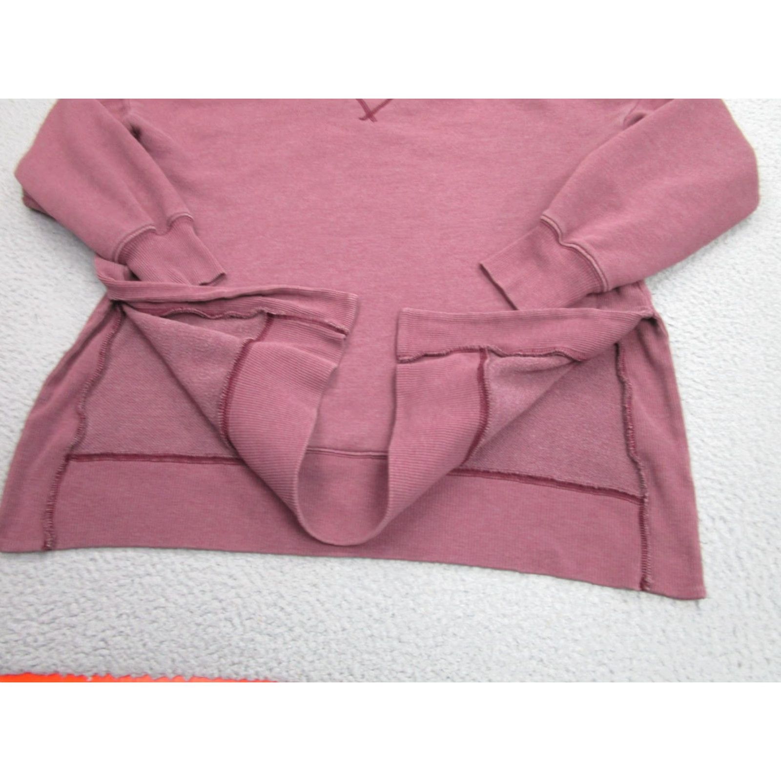 Vintage Aerie Sweatshirt Womens M Pink Crewneck Side Slit Boxy Oversized Cozy Pullover Size M / US 6-8 / IT 42-44 - 3 Thumbnail