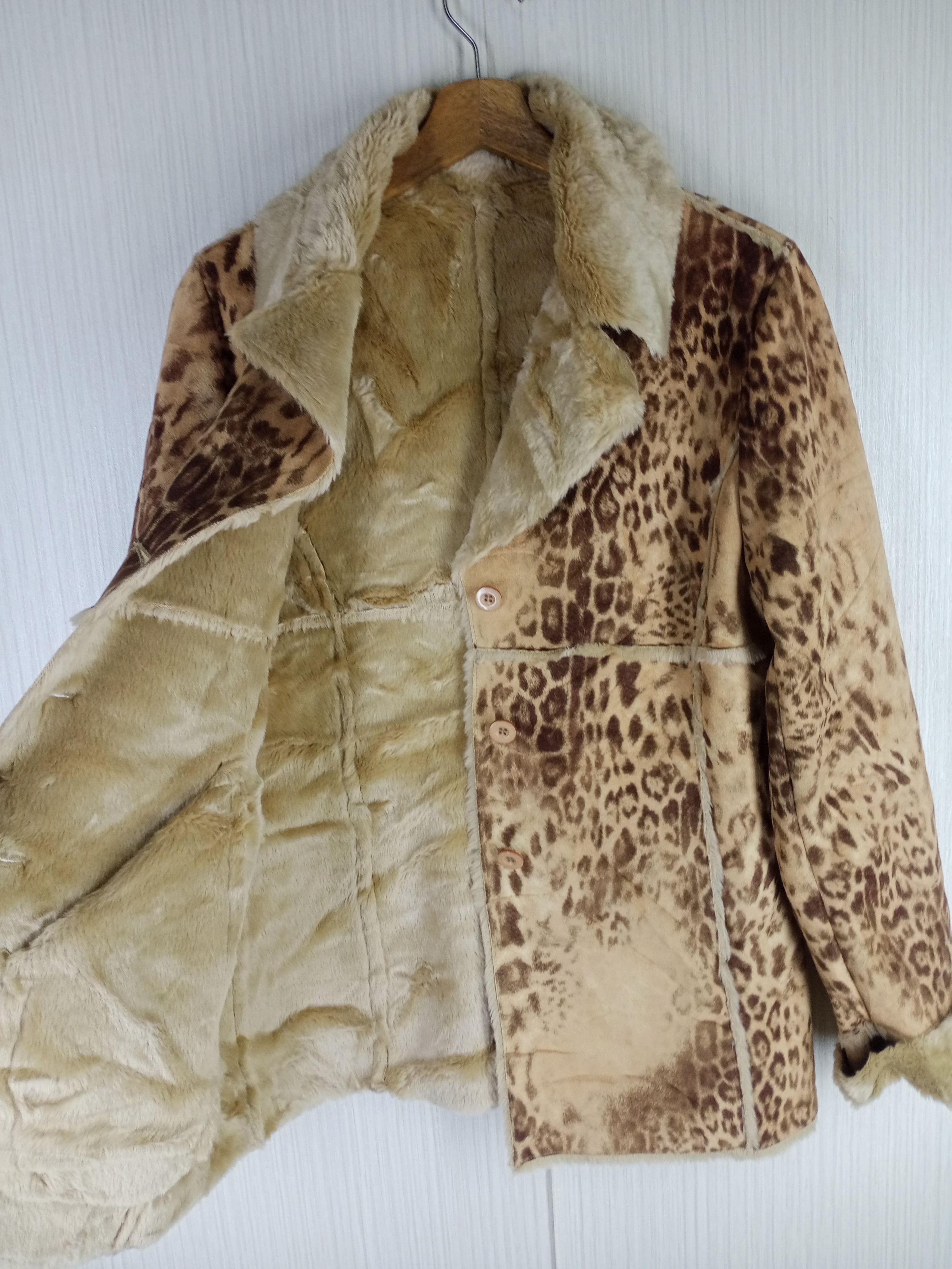 Japanese Brand VINTAGE OTTO SUMISHO LEOPARD FAUX FUR JACKET Size US M / EU 48-50 / 2 - 8 Thumbnail