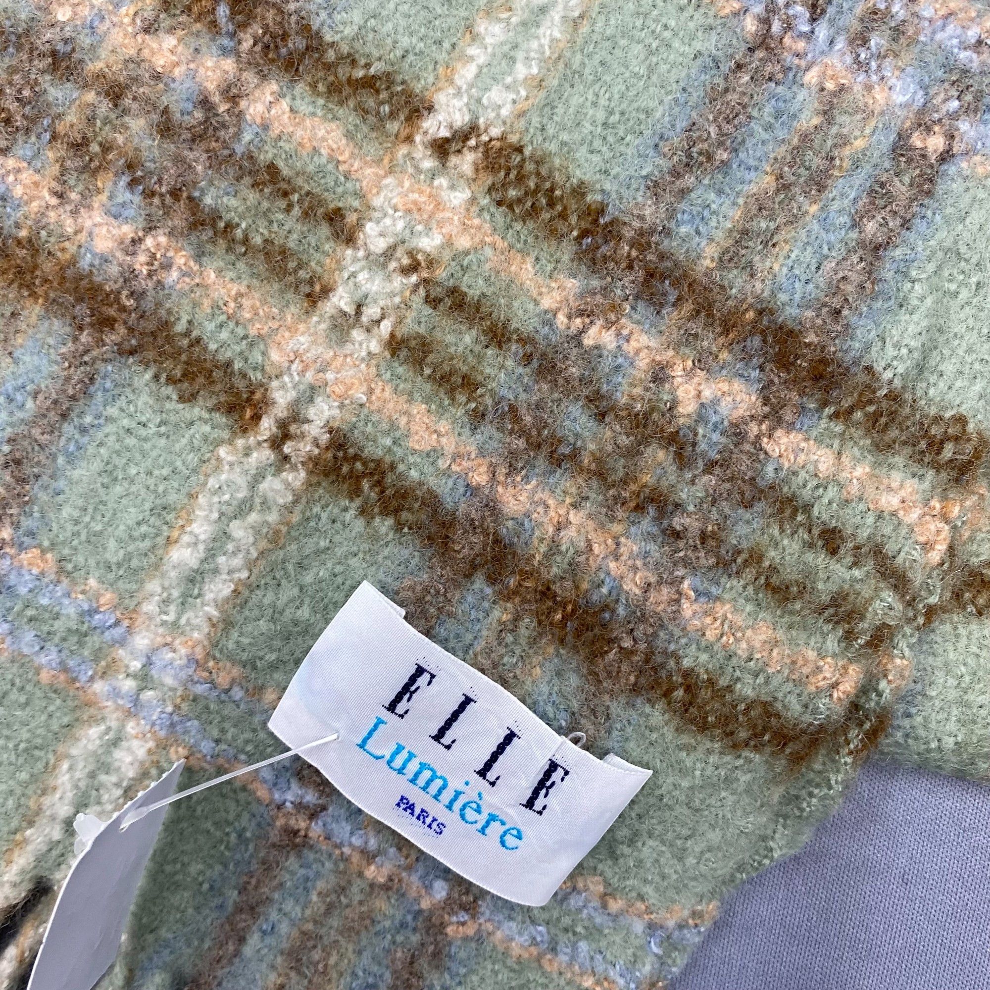 Japanese Brand Vintage Elle Lumiere Scarf Muffler Wool Ribbed Fringe Scarve Size ONE SIZE - 4 Thumbnail