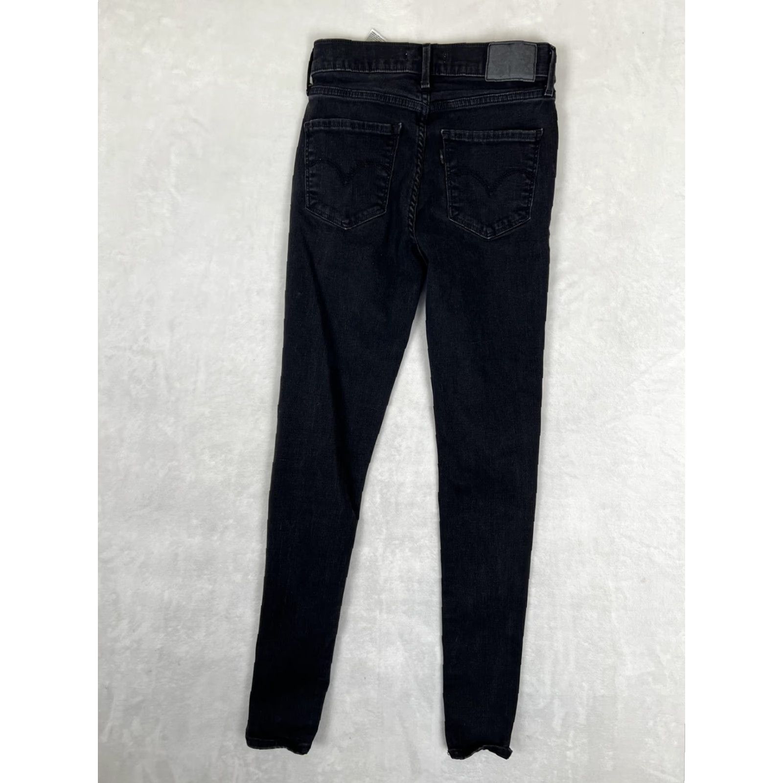 Levi's Levi's 720 High Rise Super Skinny Jeans Womens 26x30 Black Dark Stretch Denim Jeans Size 26" / US 2 / IT 38 - 7 Thumbnail