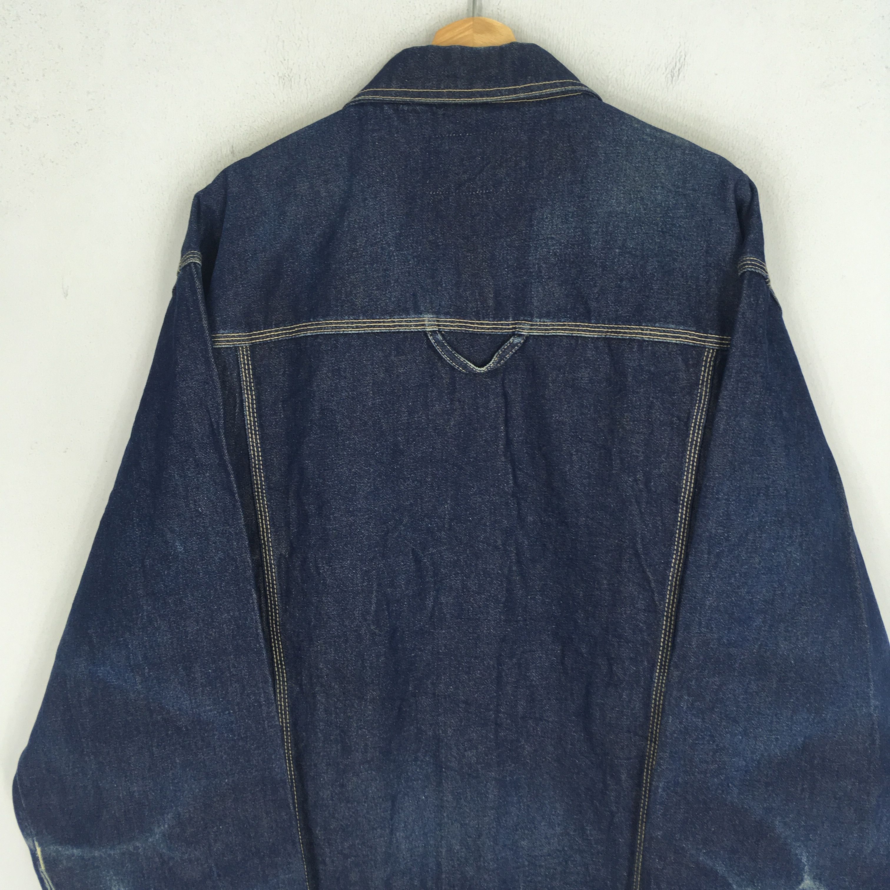 Vintage Vintage 90's Webs American Denim Jacket Workwear Frenchwork Size US XL / EU 56 / 4 - 8 Thumbnail