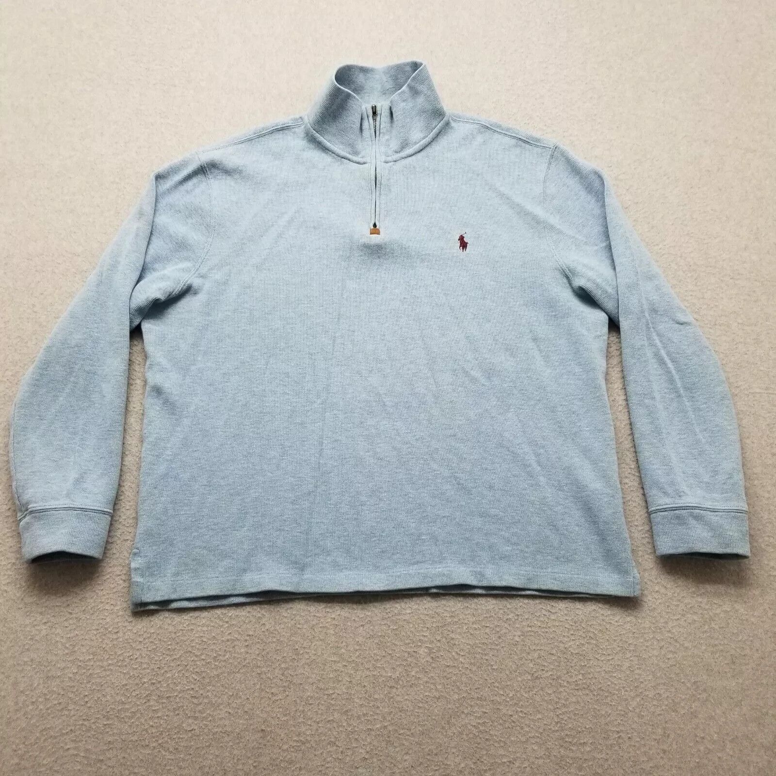 Polo Ralph Lauren Polo Ralph Lauren Sweater Mens Large Pullover Zip Cotton Size US L / EU 52-54 / 3 - 1 Thumbnail
