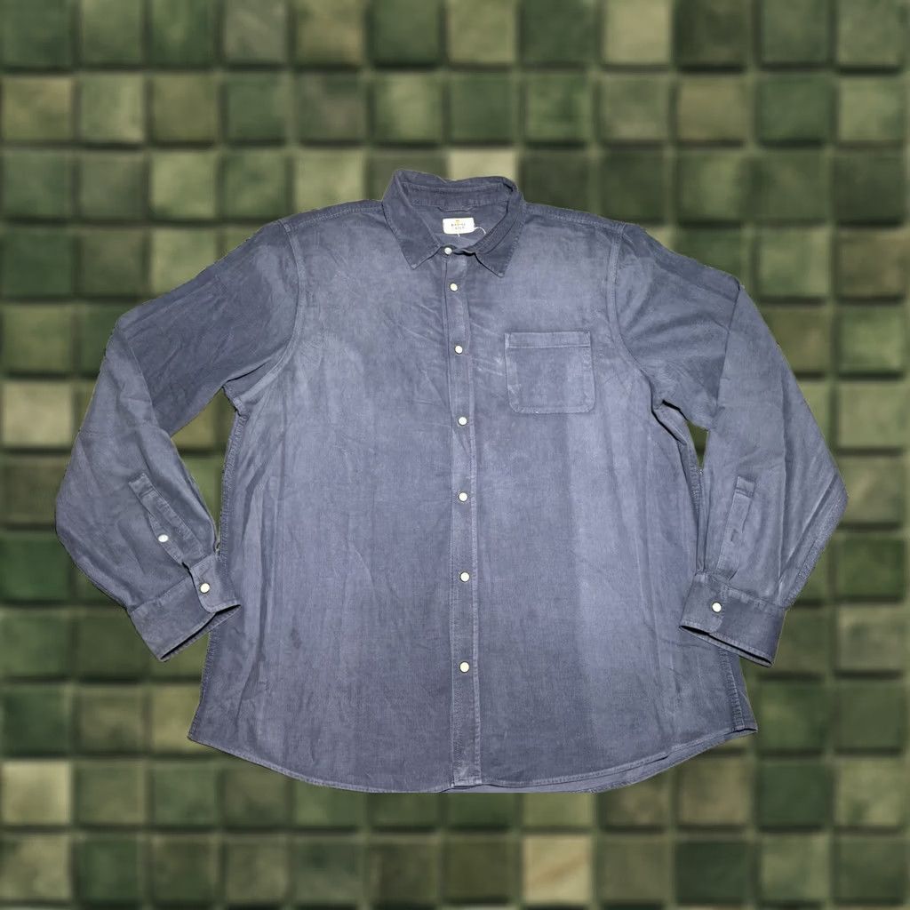Marine Layer Marine Layer Button Down Mens Large Blue Washed Long Sleeve Pearl Snap Size US L / EU 52-54 / 3 - 1 Thumbnail