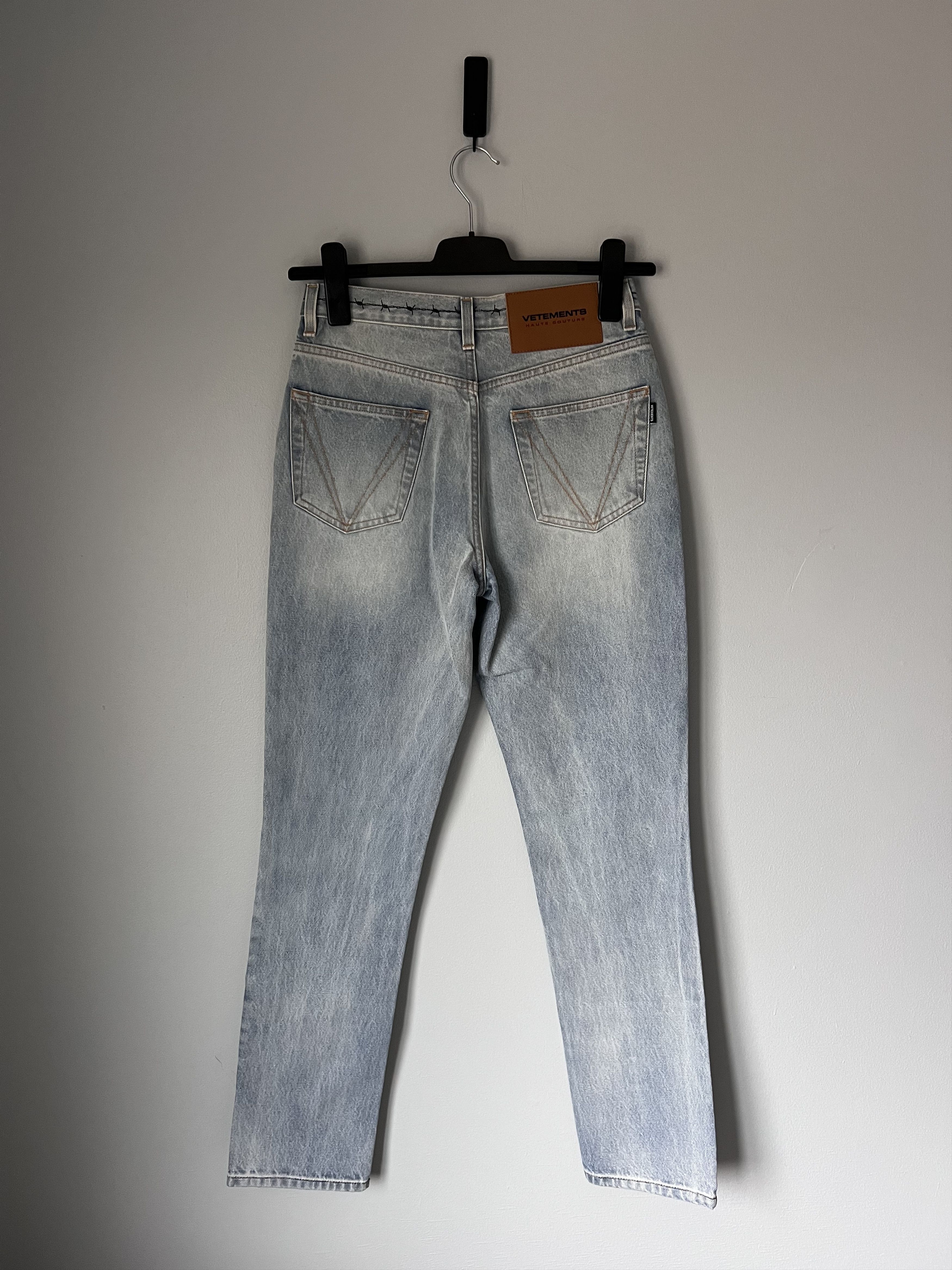 Vetements VETEMENTS Fire Logo Magic Jeans in Blue Size 29" - 5 Thumbnail