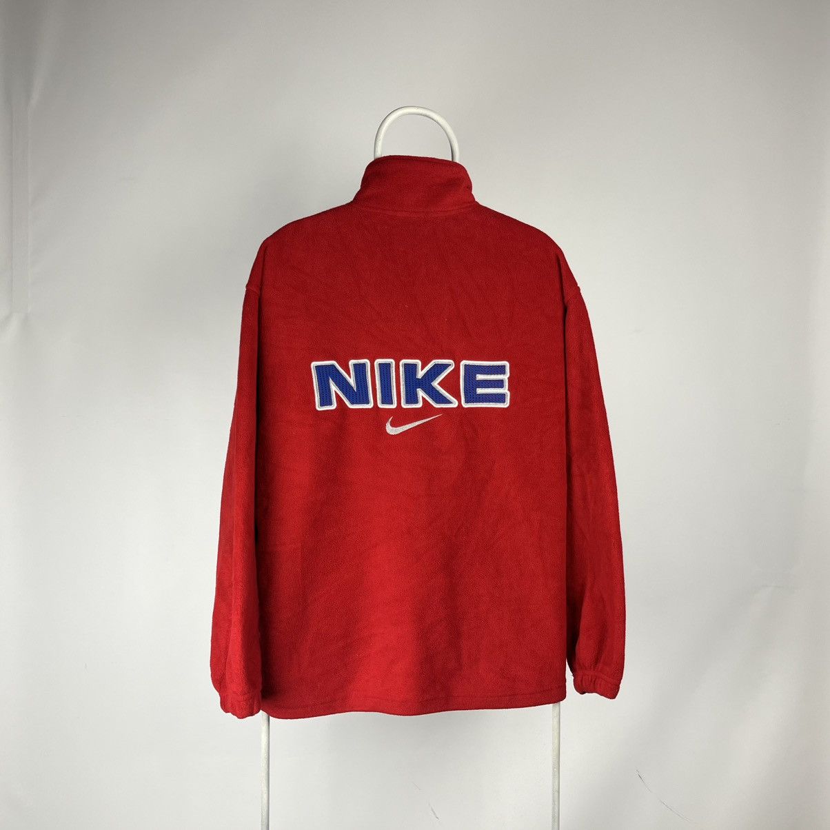 Nike Vintage Nike fleece 1/4 zip jacket embroidered bootleg Size US XL / EU 56 / 4 - 1 Thumbnail