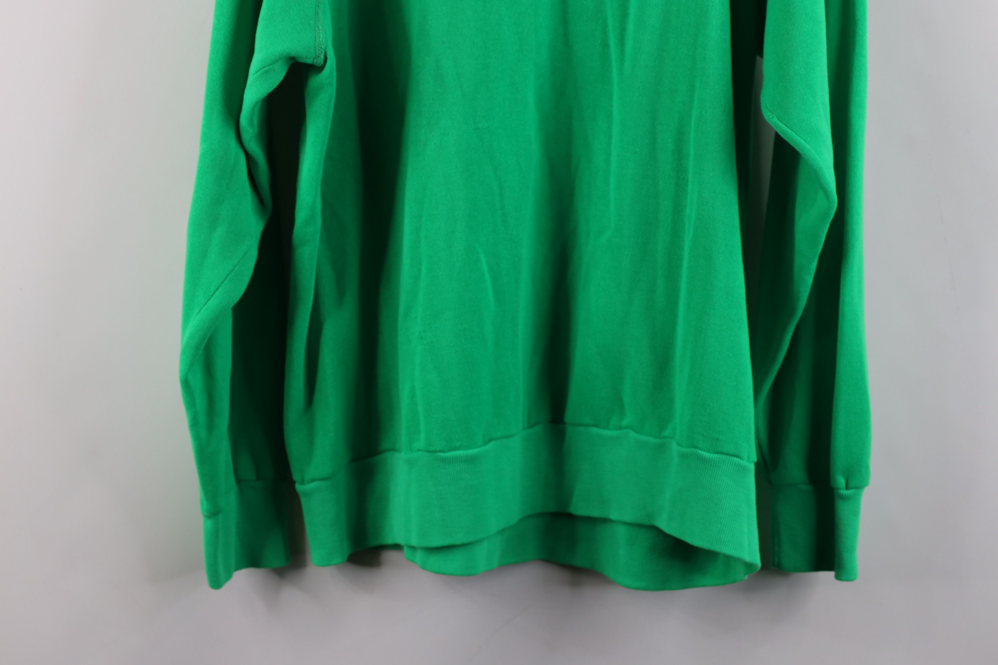 Vintage Vintage 70s Streetwear Thin Crewneck Sweatshirt Green USA Size L / US 10 / IT 46 - 14 Thumbnail