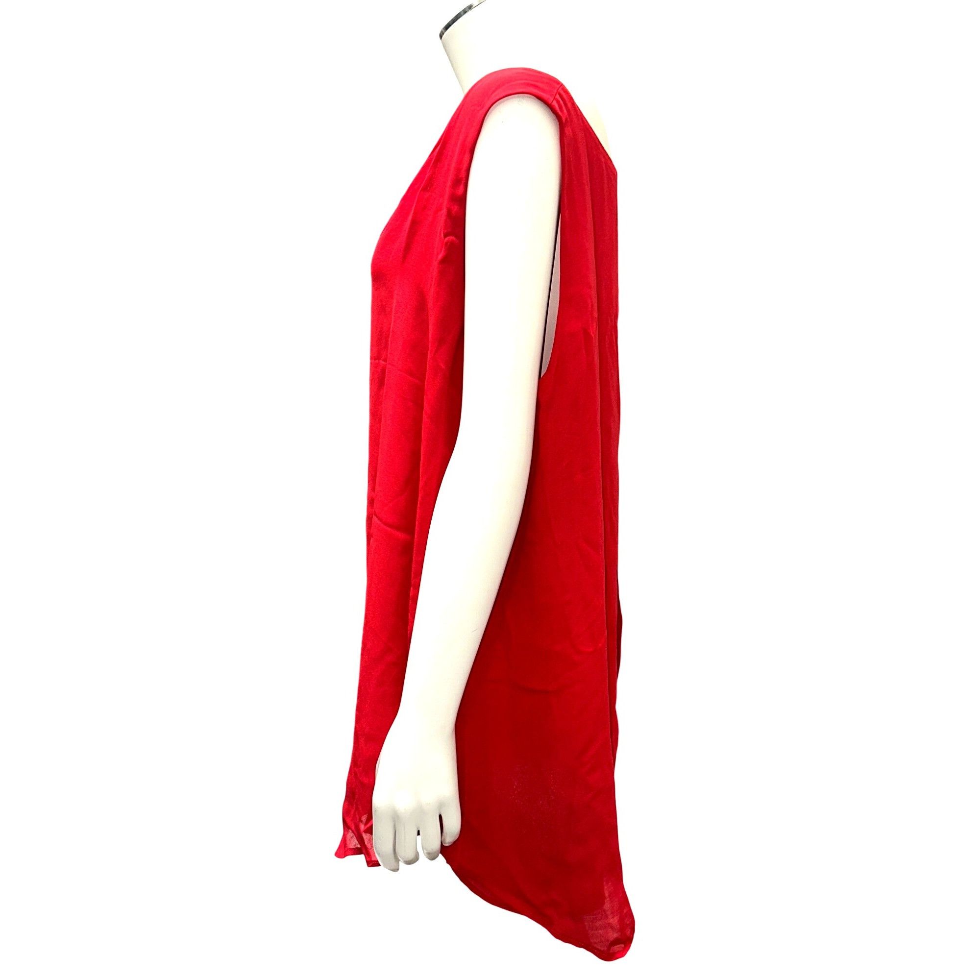 Ann Taylor Ann Taylor XL Red Chic Sleeveless Layered Tank Top V Neck Sh Size XL / US 12-14 / IT 48-50 - 4 Thumbnail