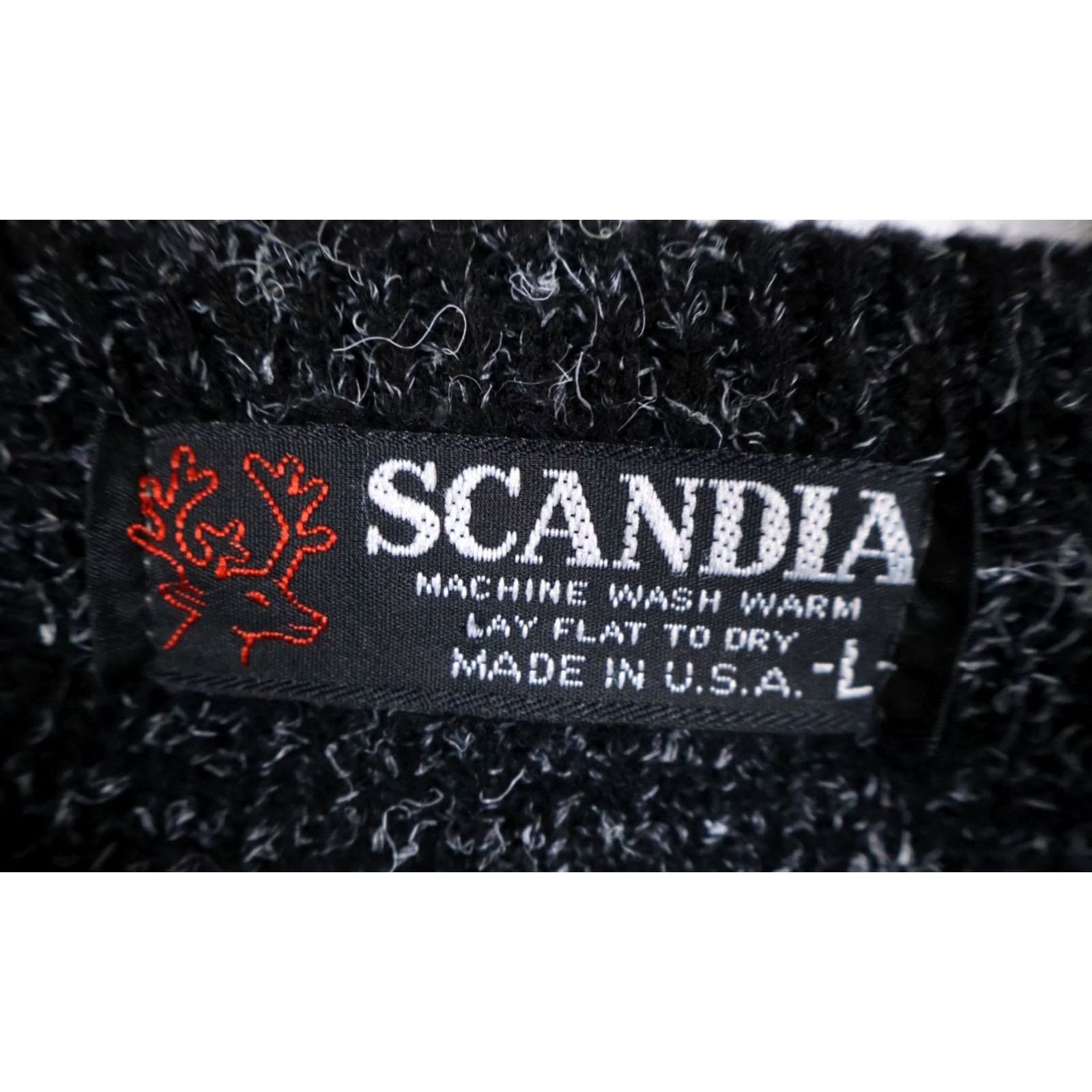Vintage VINTAGE Scandia Sweater Men's Large Gray Blue Fair Isle Fuzzy Acrylic Knit VTG Size US L / EU 52-54 / 3 - 3 Thumbnail