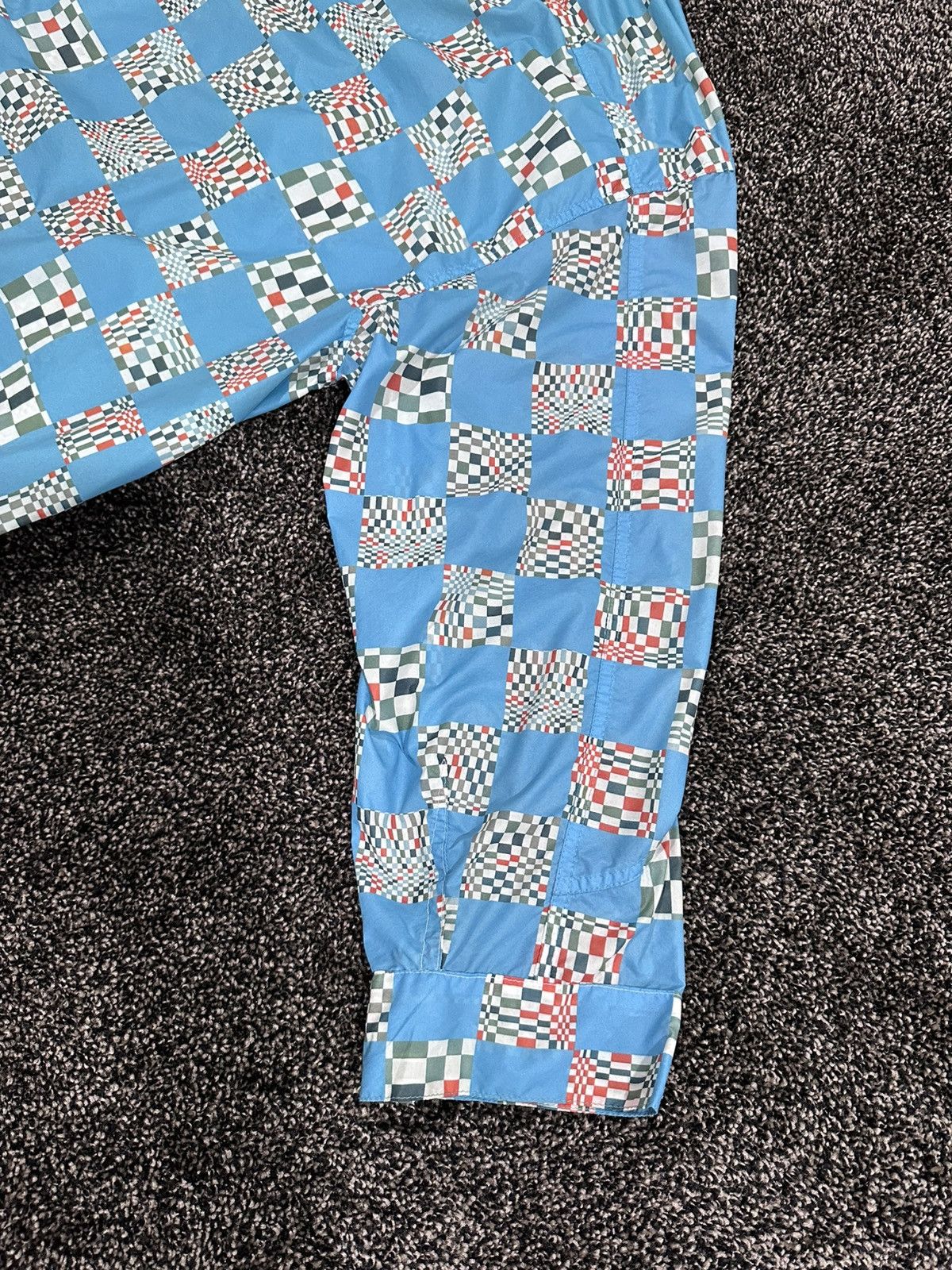 Louis Vuitton Louis Vuitton Distorted Damier Blue Nylon Windbreaker Jacket Size US S / EU 44-46 / 1 - 12 Thumbnail