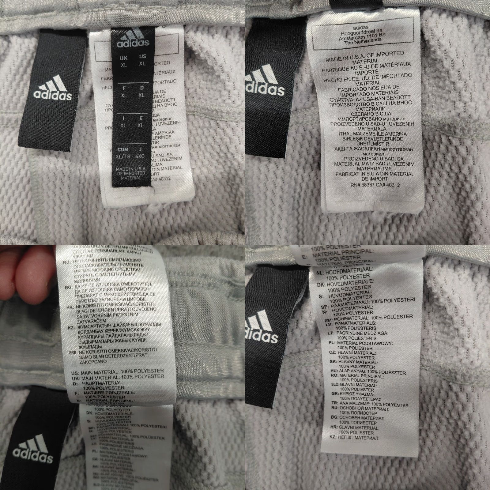 Adidas Adidas Pants Men XL Gray Athletic Sweatpants Outdoor Jogger Gym & Training Size US 36 / EU 52 - 9 Thumbnail