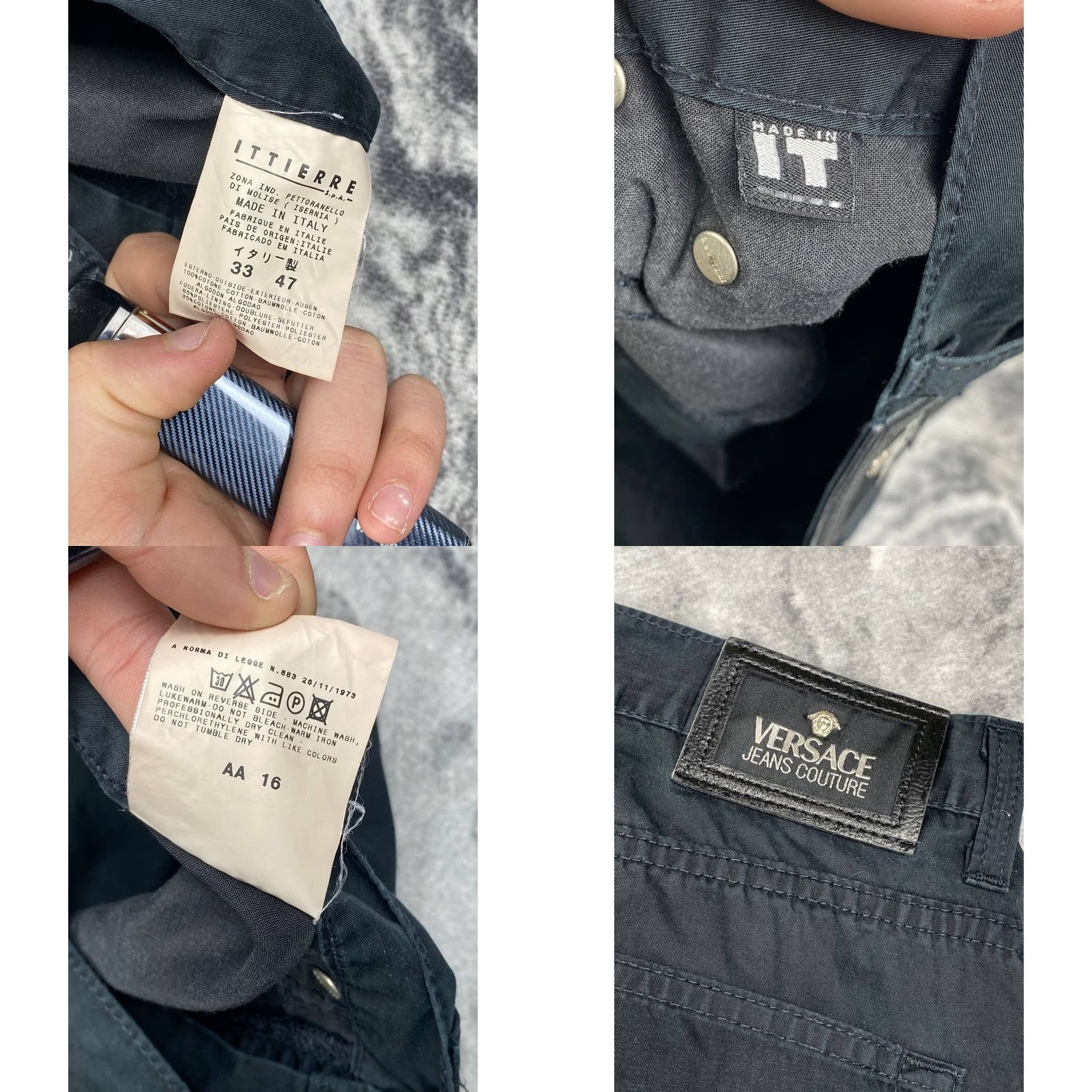 Versace VINTAGE Versace Jeans Couture Pants Men 33 Black Dress Pants Straight Leg 5-Pocket Logo Brand Unbranded Vintage Yes Size 33 Black Mens Size US 33 - 8 Thumbnail