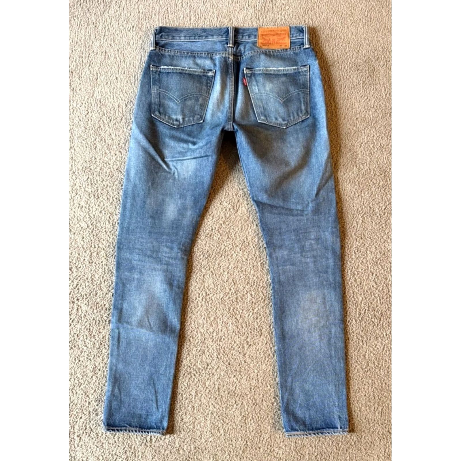 Levi's Levi's 501 S Jeans Slim Rolling Stones Knee Patches Blue 30 x 32 Mens Regular Denim 100% Cotton Vintage? Size US 30 / EU 46 - 2 Thumbnail