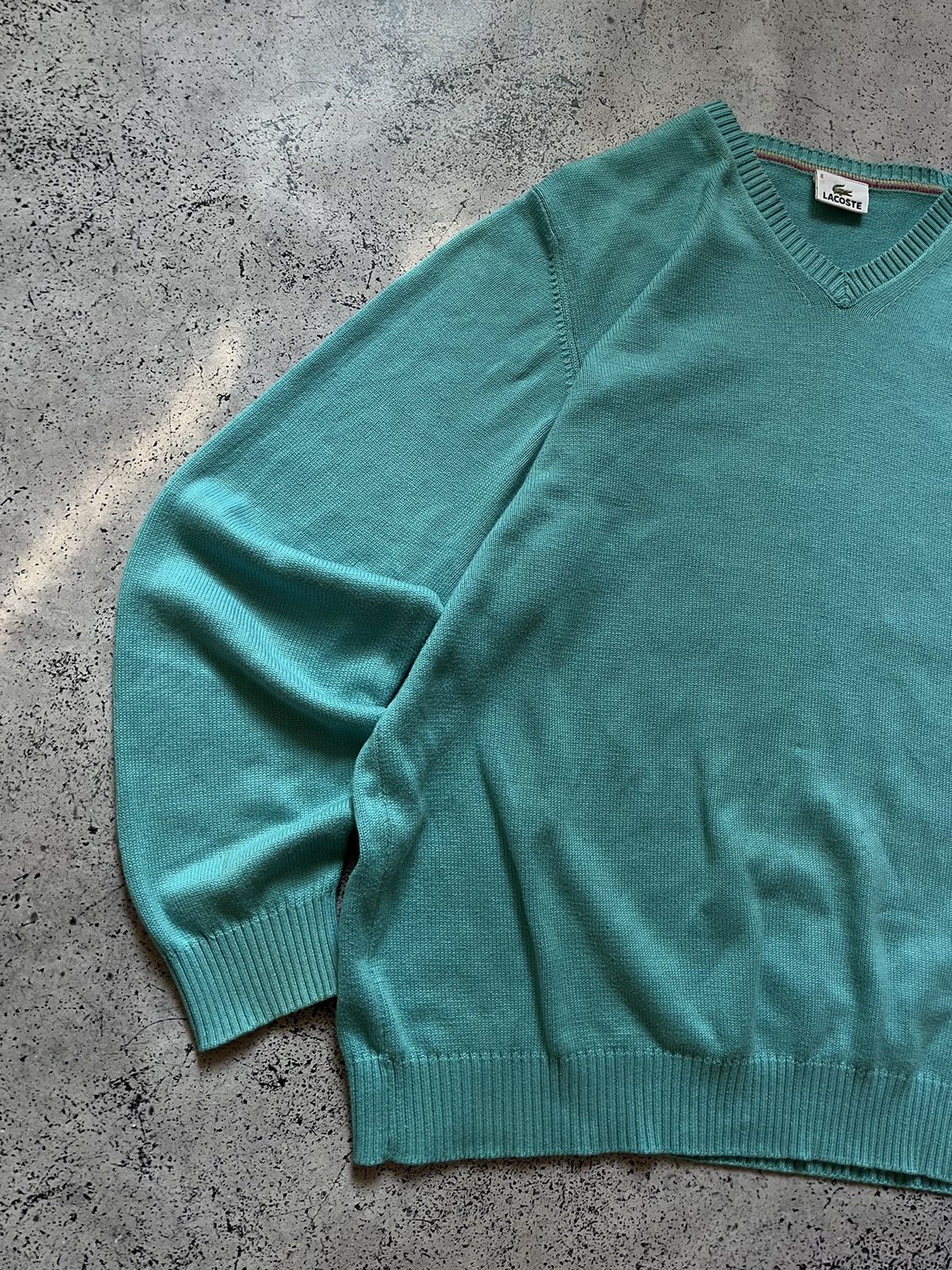 Lacoste Vintage Lacoste V-neck Sweater Knitwear Luxury Y2K USA Size US L / EU 52-54 / 3 - 3 Thumbnail