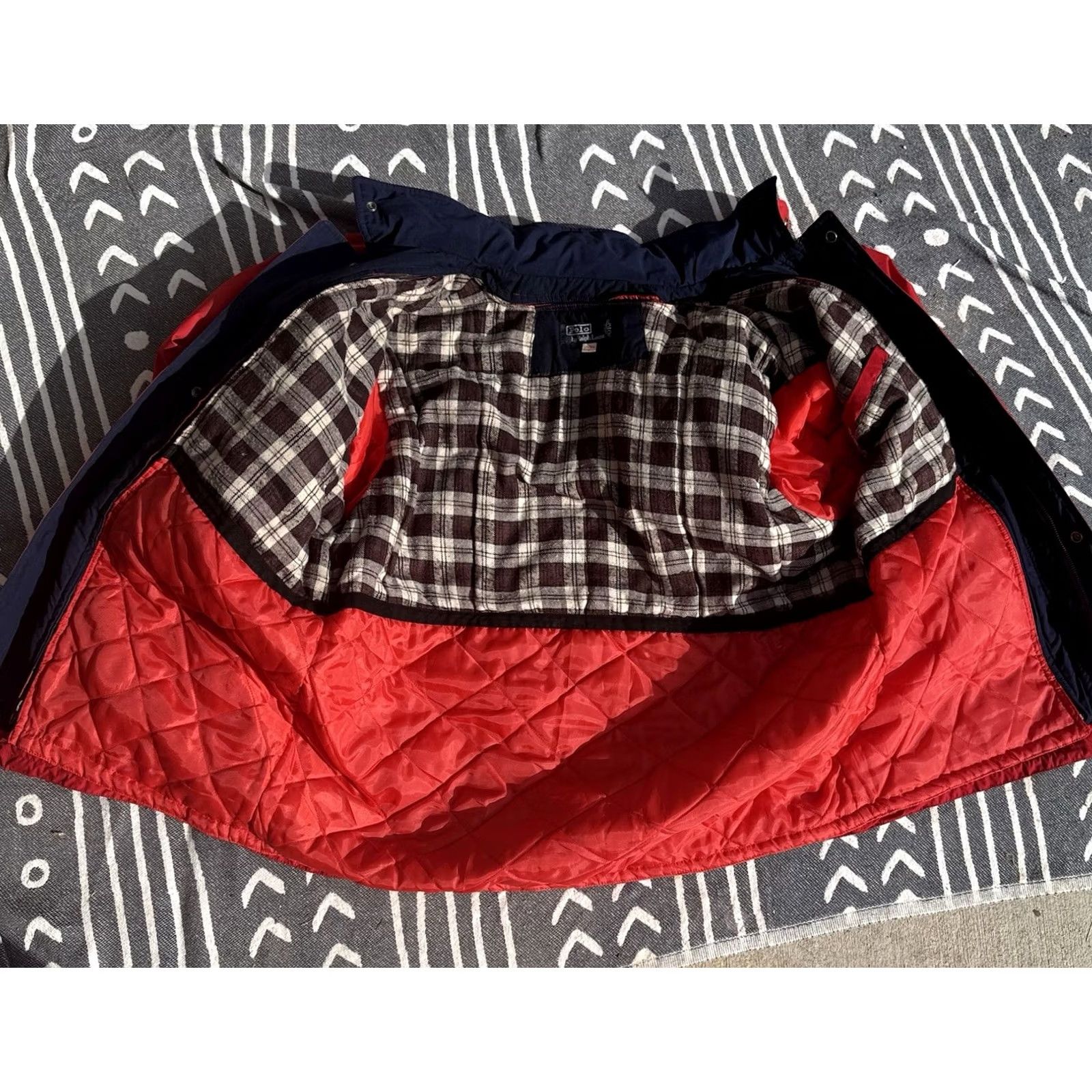 Ralph Lauren VINTAGE? No. Polo Ralph Lauren Jacket Regular Large Red Insulated Puffer Blanket Lined Men Size US L / EU 52-54 / 3 - 4 Thumbnail