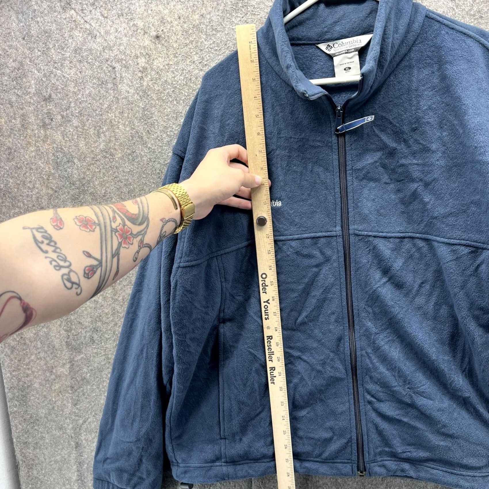 Layer 8 Columbia Jacket Mens XL Blue Fleece Full Zip Outdoor Hiking Warm Casual Layer Size US XL / EU 56 / 4 - 5 Thumbnail