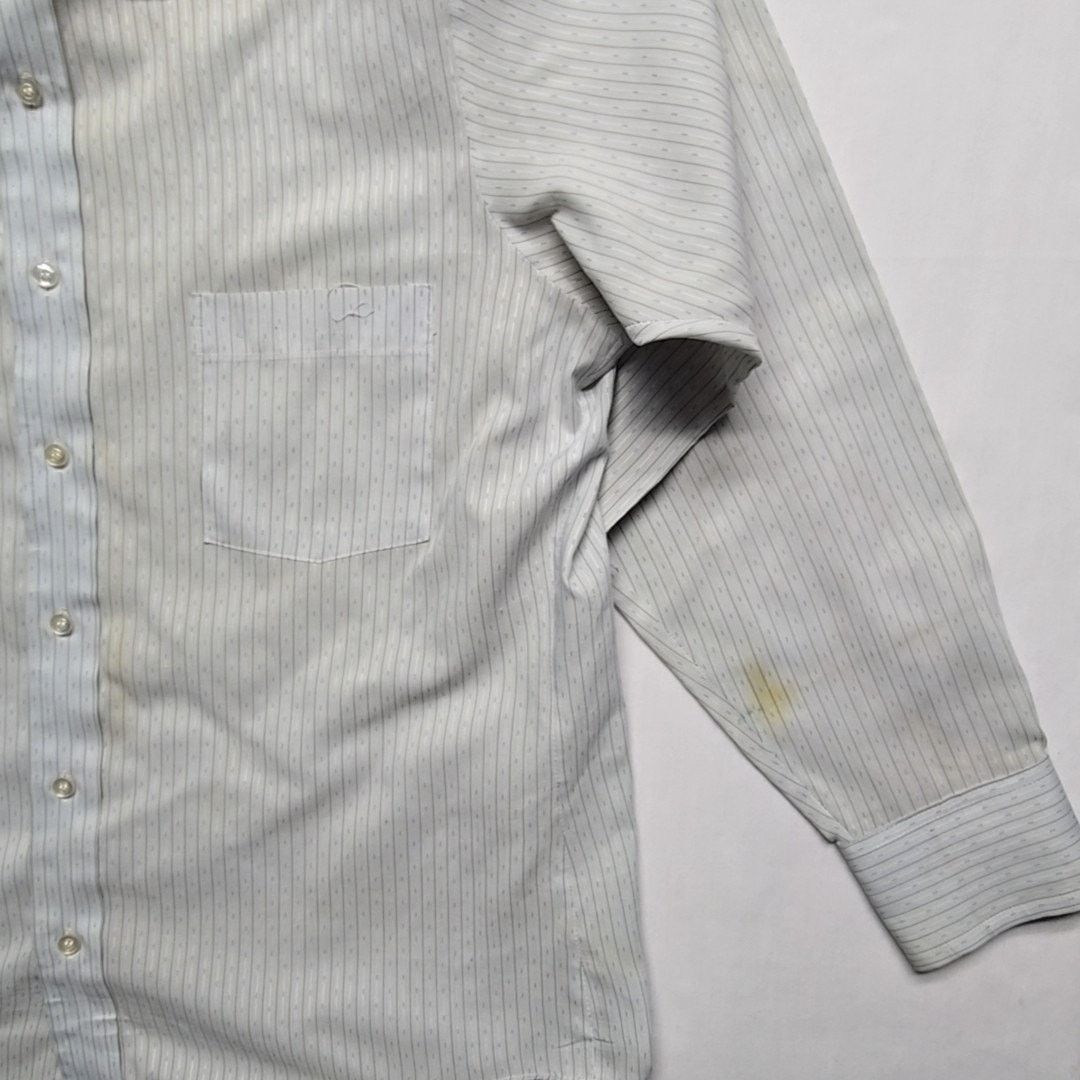 Arrow Vintage Arrow Kent Striped Button-Up Gray Blue L Shirt 90s Size US L / EU 52-54 / 3 - 3 Thumbnail
