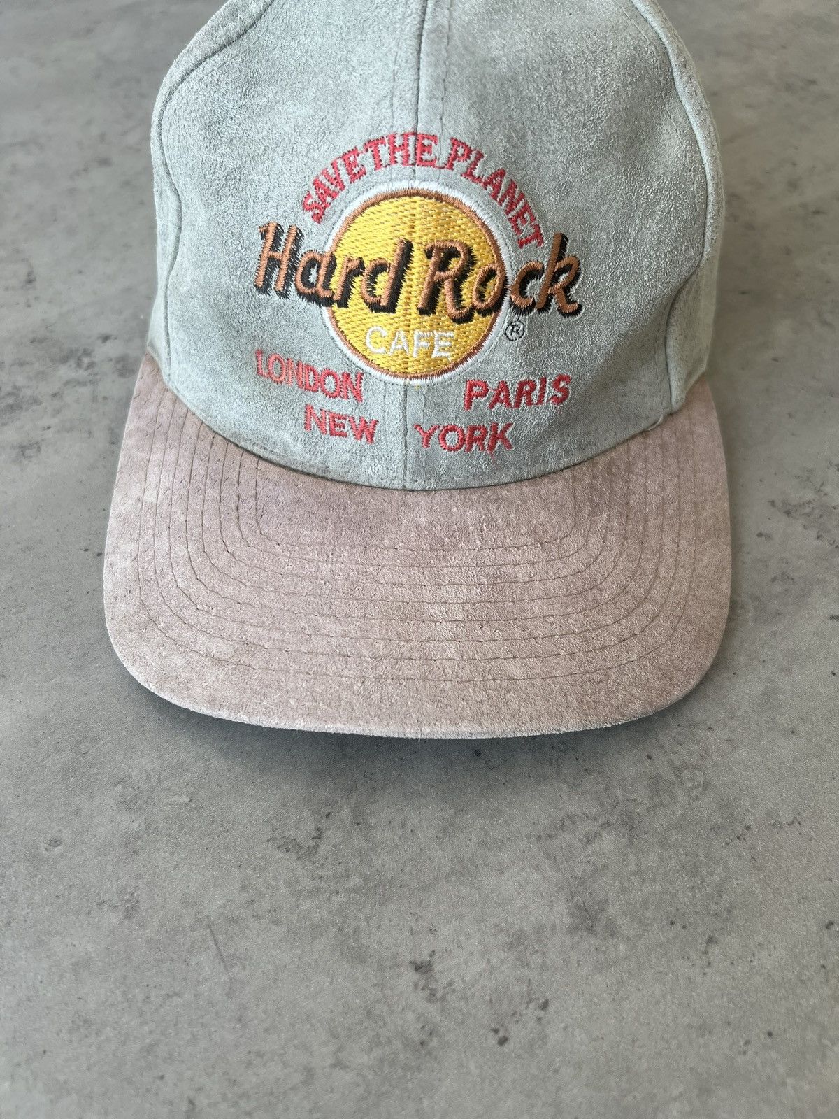 Hard Rock Cafe Vintage Hat Cap Leather Hard Rock Cafe Size ONE SIZE - 3 Thumbnail