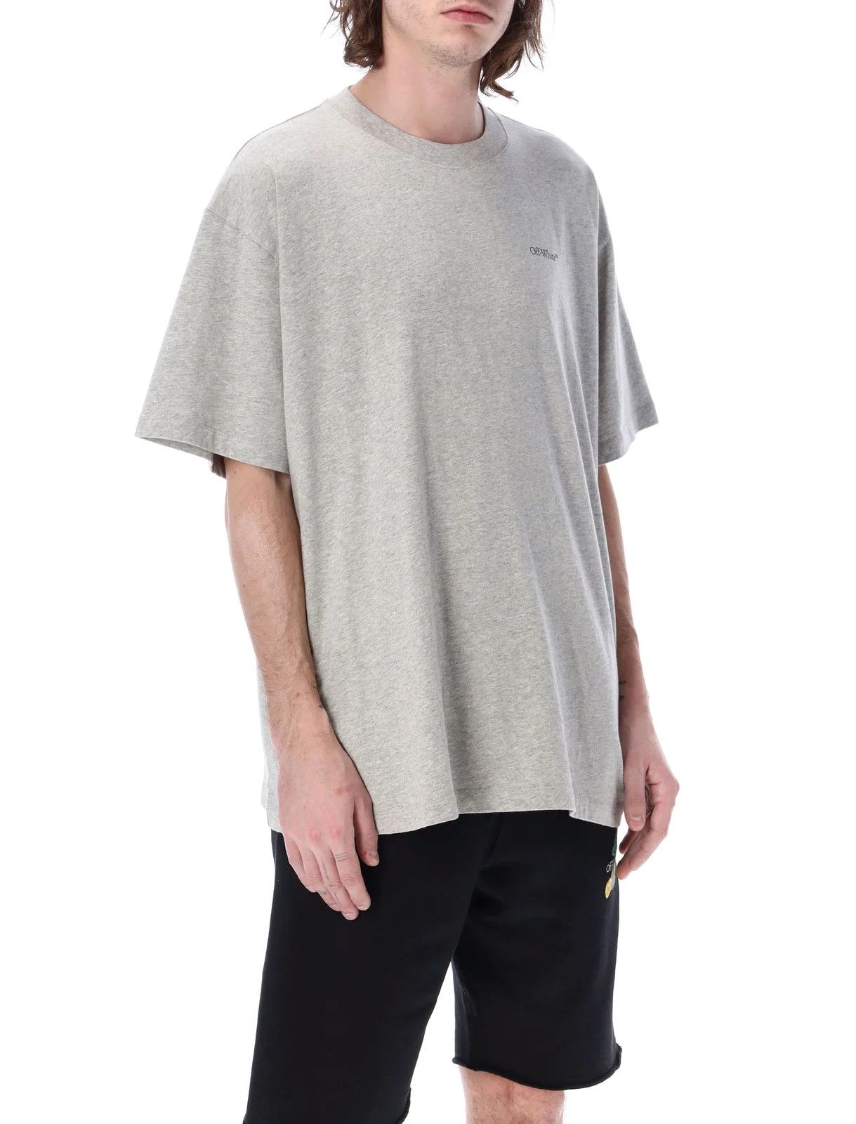 Off-White o1y0325 Logo Crewneck T-Shirt in Grey Size US S / EU 44-46 / 1 - 3 Thumbnail