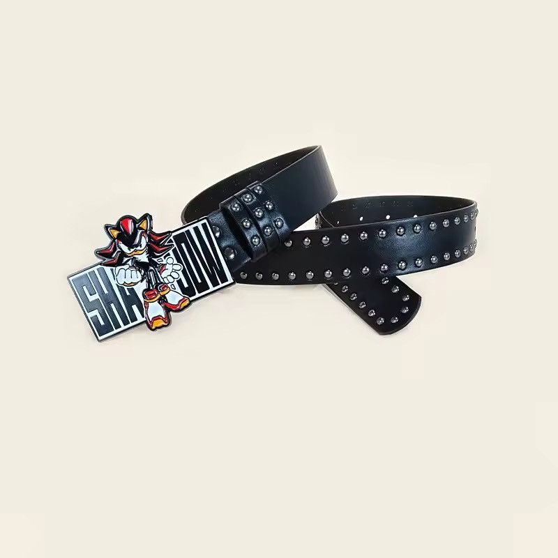 Japanese Brand Shadow Buckle Pu Leather Belt Size 34 - 12 Thumbnail