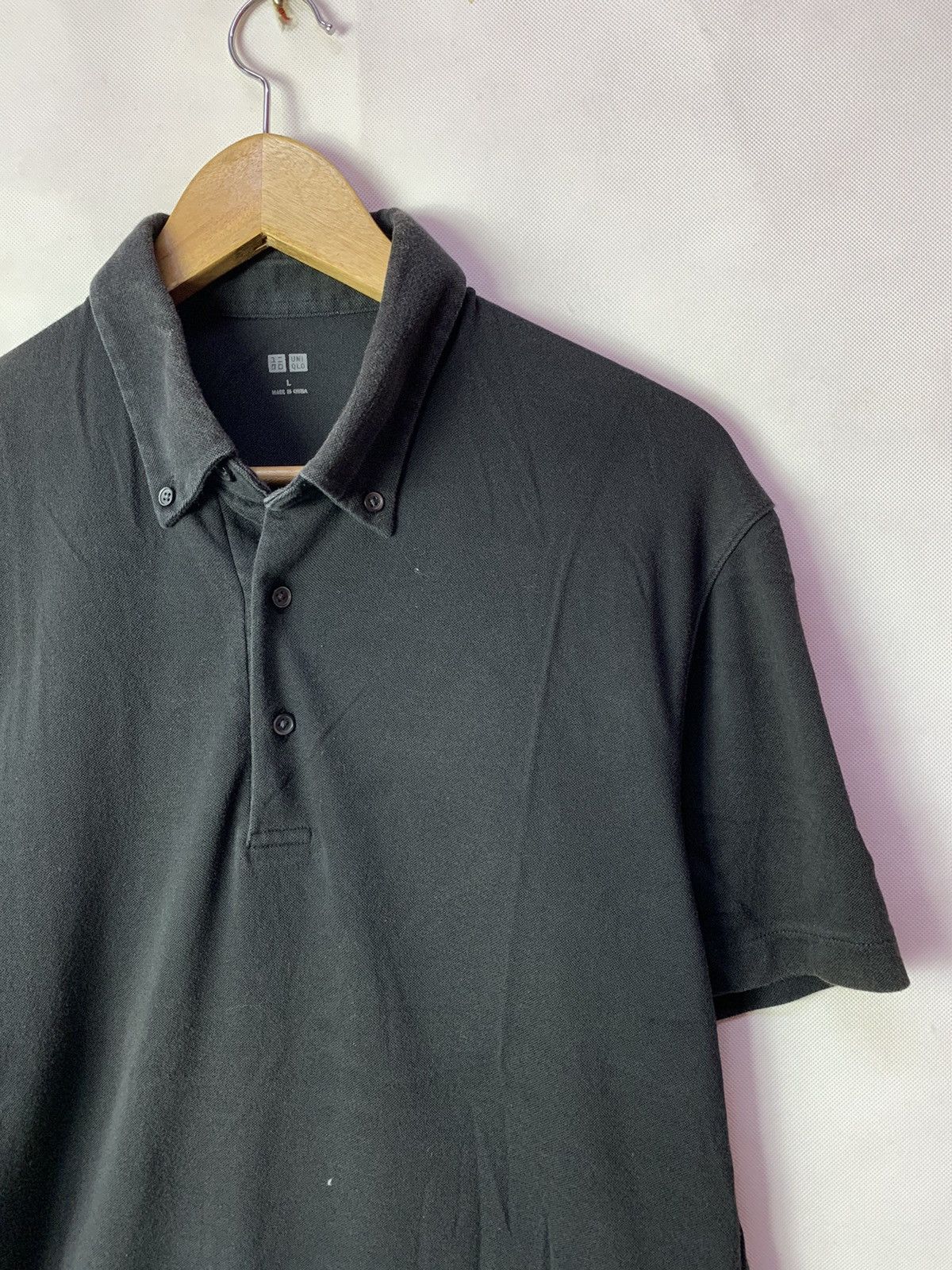 Japanese Brand 🔥 Uniqlo Airism Plain Polo Collar Casual Tee Size US L / EU 52-54 / 3 - 2 Thumbnail