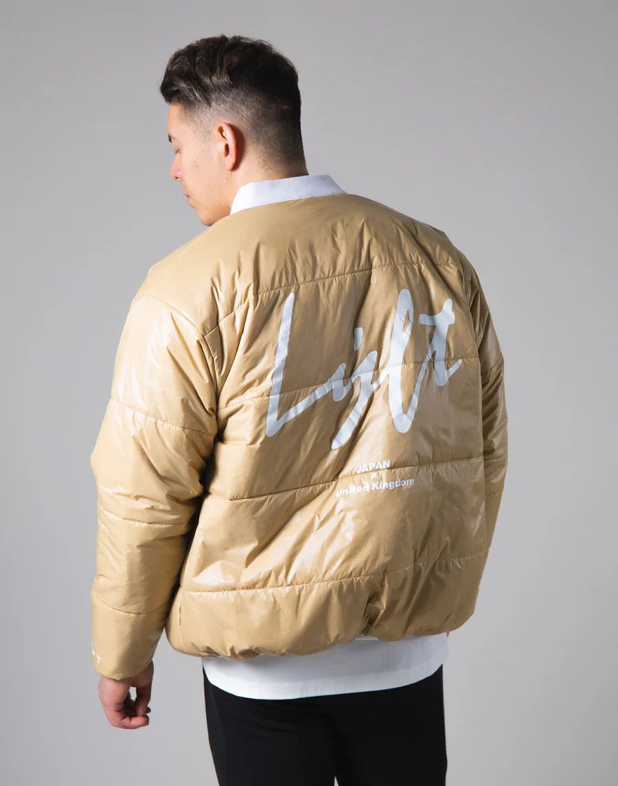 Japanese Brand LYFT Light Weight Warm Nylon Jacket Beige Size US M / EU 48-50 / 2 - 2 Thumbnail