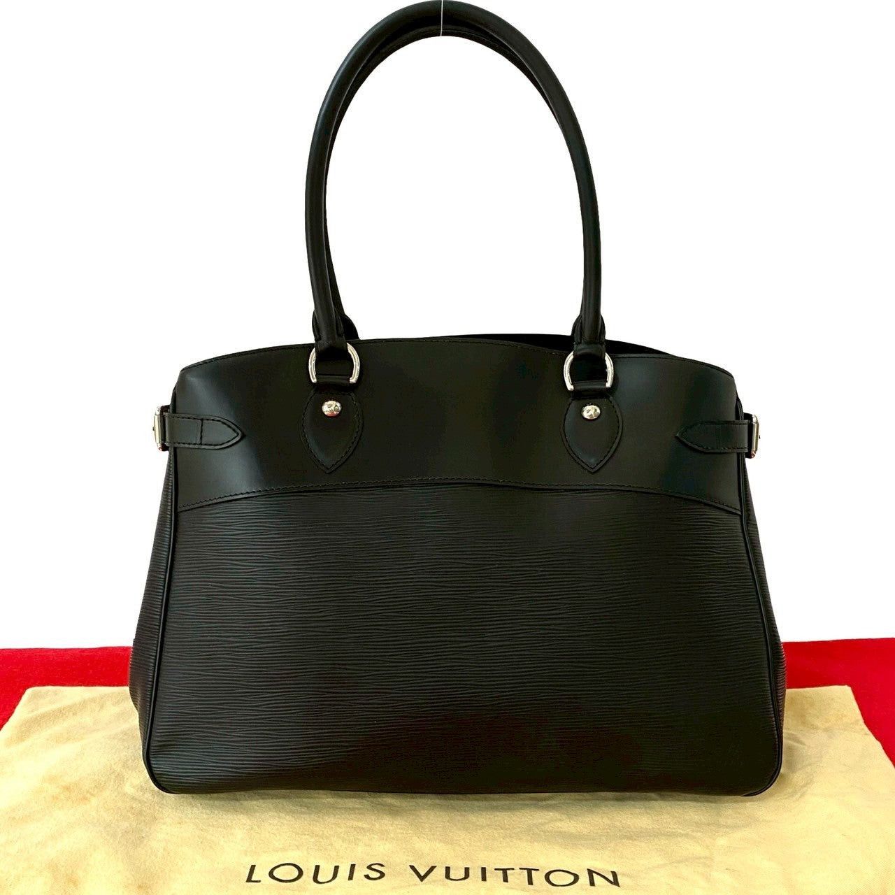 Louis Vuitton Louis Vuitton Tote Bag Black Leather Size ONE SIZE - 1 Thumbnail
