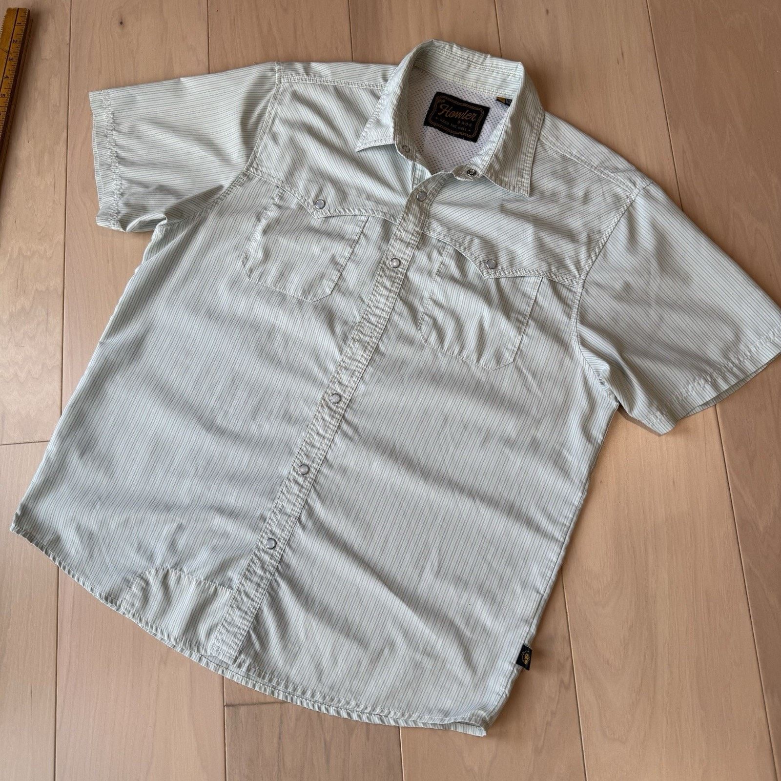 Howler Brothers Howler Brothers Pearl Snap Shirt L White Striped Short Size US M / EU 48-50 / 2 - 12 Thumbnail