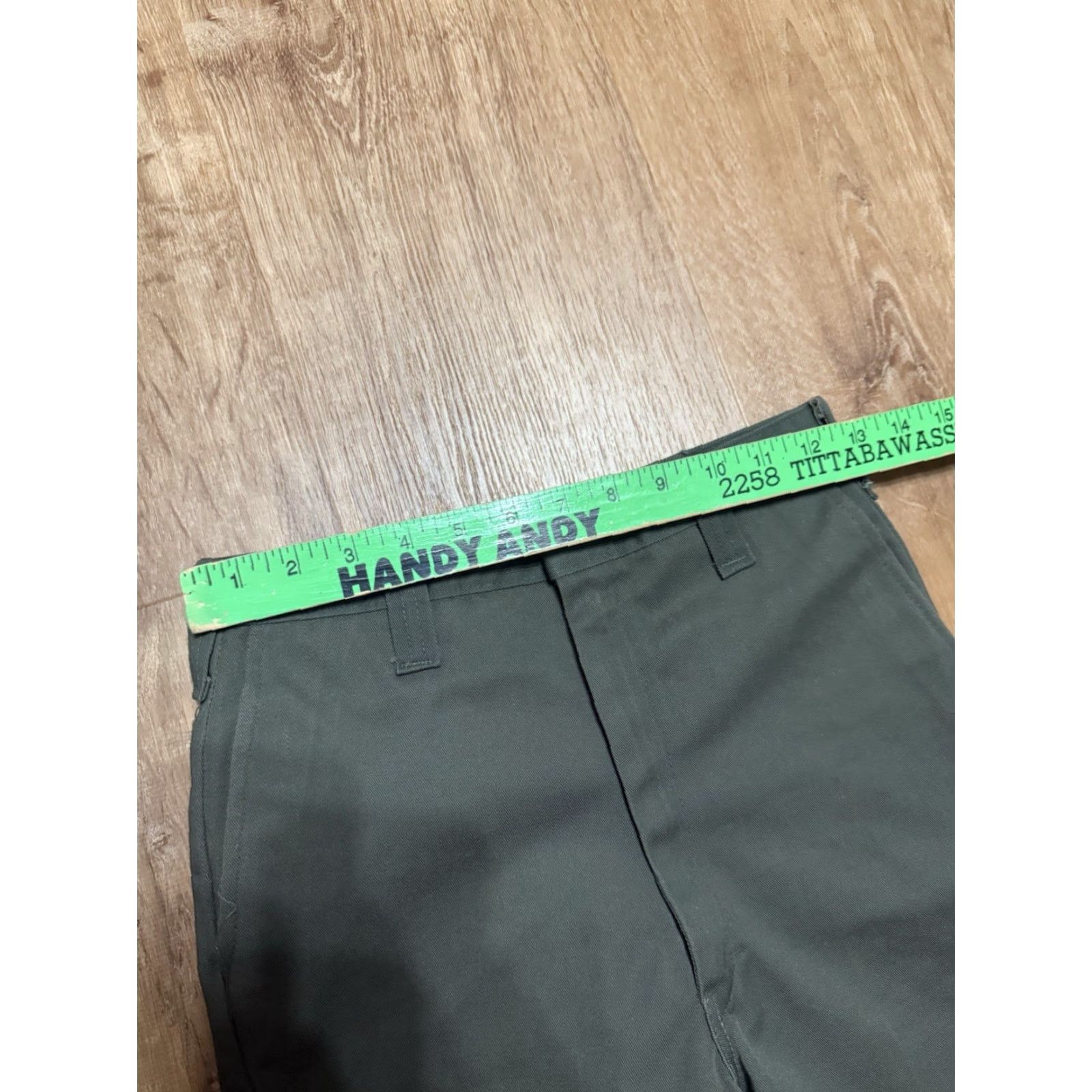Olive VINTAGE Dress Pants Olive Green 25x28 Talon Zipper 1960s 1970s Cotton Unbranded Adults Mens Womens? Size US 26 / EU 42 - 6 Thumbnail