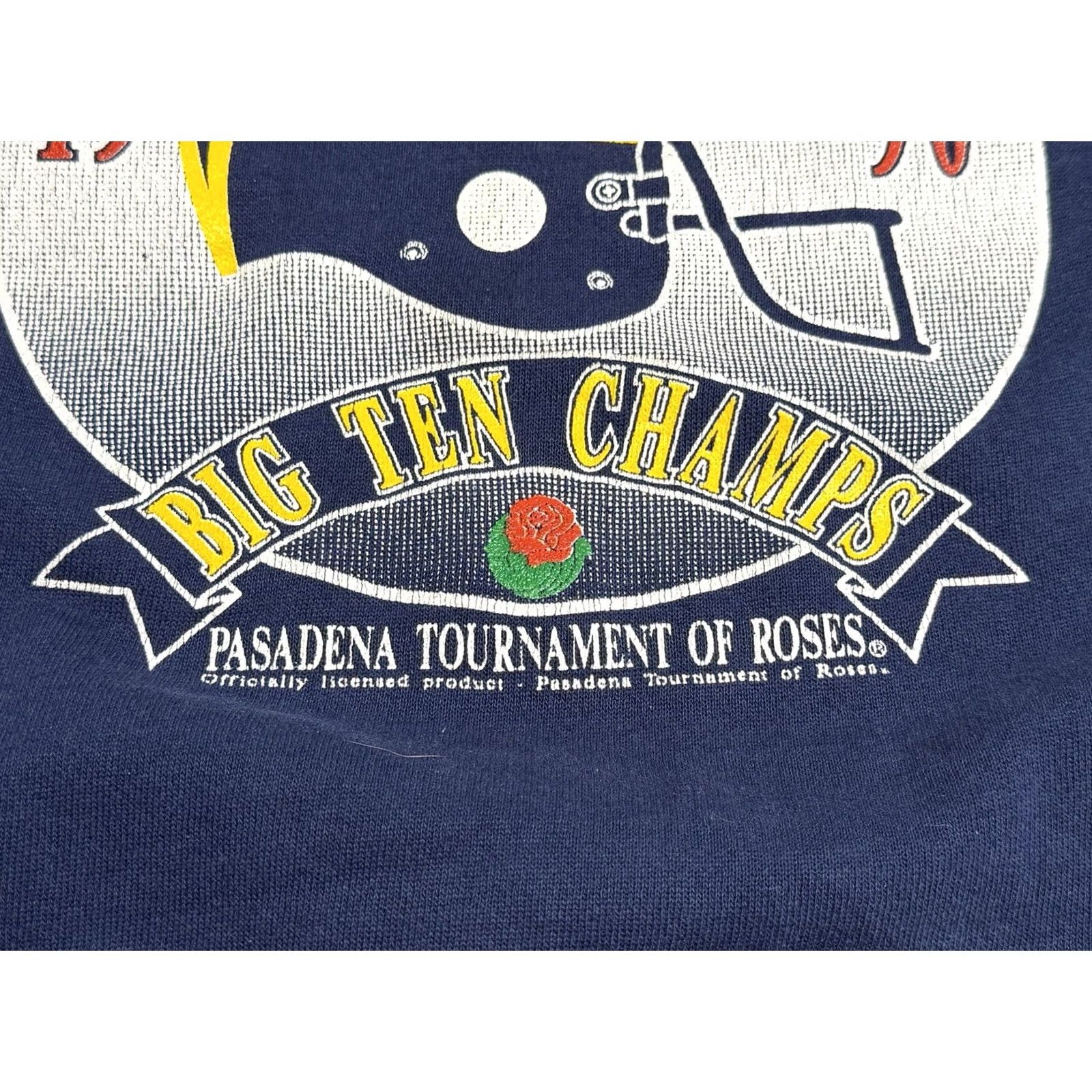 Tultex Vintage University of Michigan Rose Bowl 1990 Sweatshirt 2XLT Blue Crewneck Tultex 90s Mens Big & Tall XL Rose Bowl 1990 Mens Size US XXL / EU 58 / 5 - 4 Thumbnail