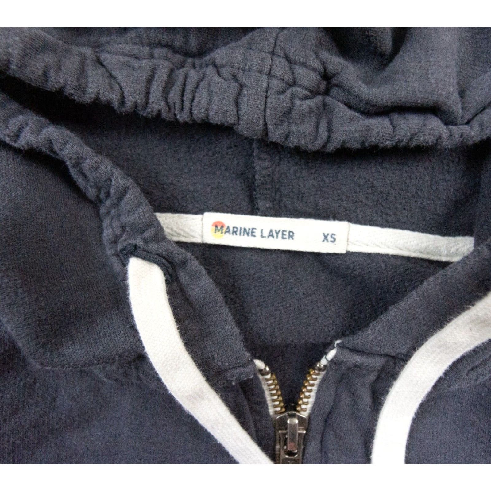 Marine Layer Marine Layer Hoodie Adult XS Gray Full Zip Lightweight Logo Facebook - Regular Fit, Men Size US XS / EU 42 / 0 - 6 Thumbnail