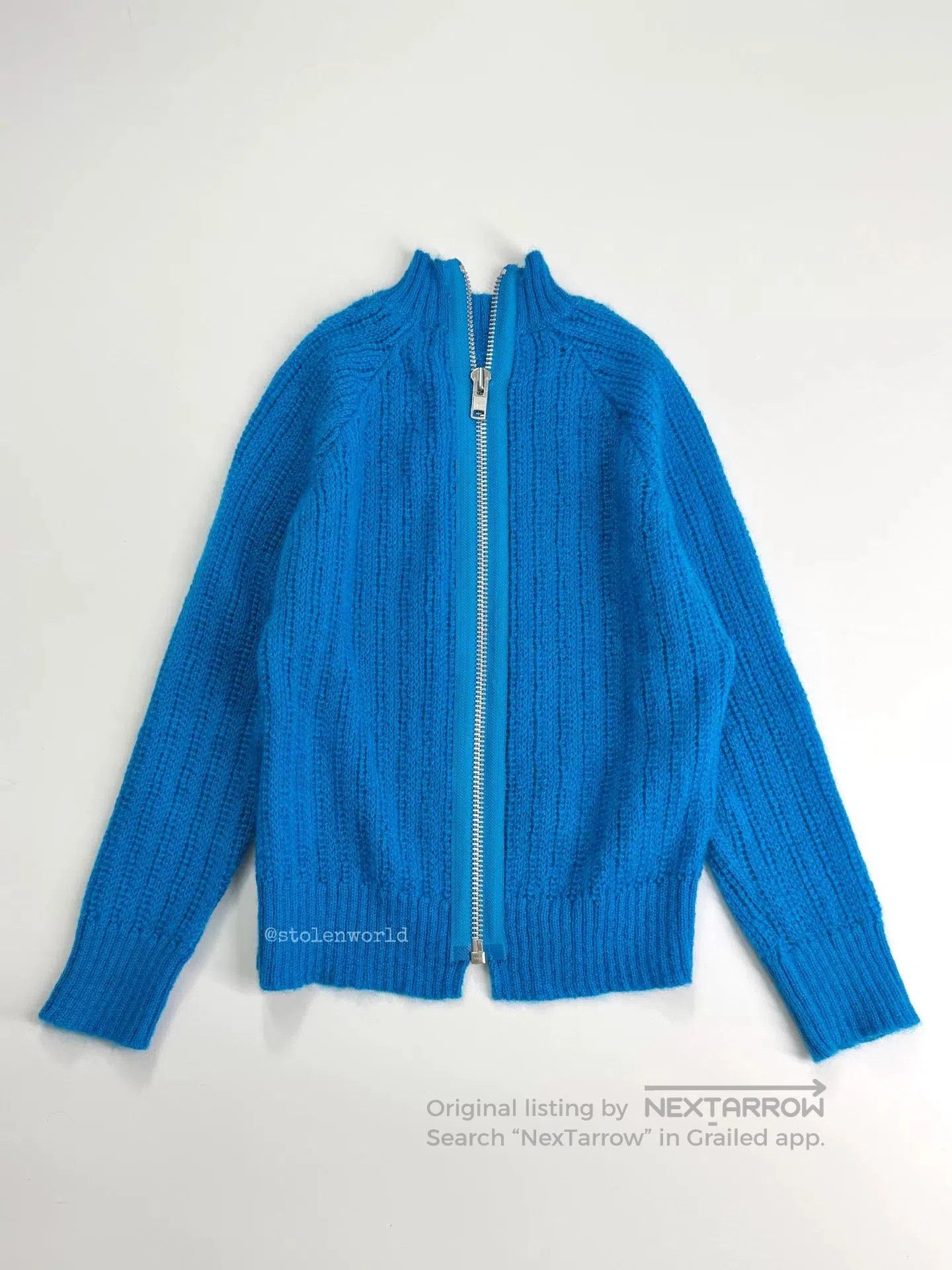 Comme des Garcons reversible blue wool knit top. Size S / US 4 / IT 40 - 3 Thumbnail