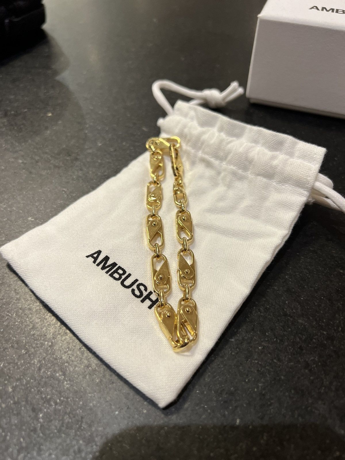 Ambush gold paper clip bracelet