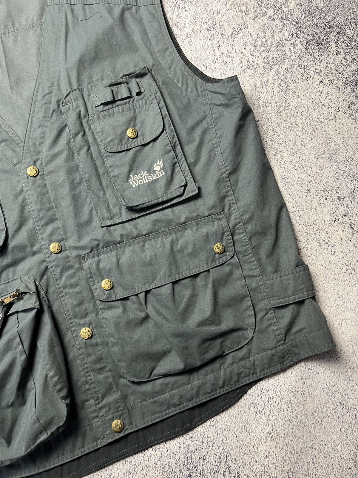 Japanese Brand Vintage Jack Wolfskin Modular tech vest Multi pockets jacket Size US L / EU 52-54 / 3 - 9 Thumbnail