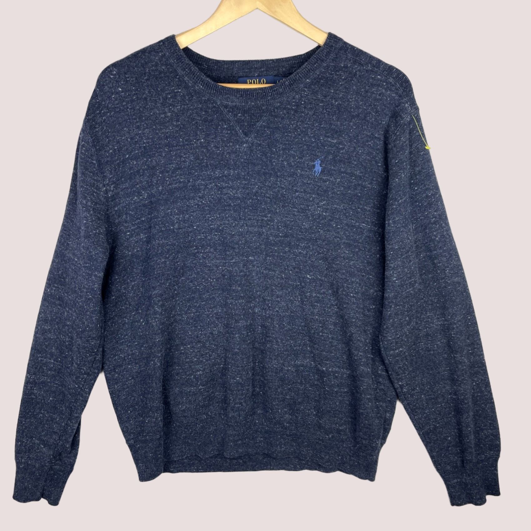 Polo Ralph Lauren Polo Ralph Lauren Sweater Mens Large Navy Blue Long Sleeve Pullover Preppy Knit Size US L / EU 52-54 / 3 - 1 Thumbnail